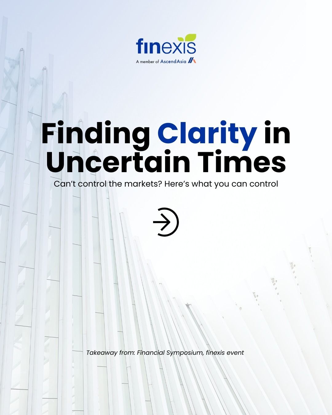 Uncertainty is everywhere, from market shifts to changing headlines. So how do we move forward with confidence? ๐ค
At our recent Financial Symposium, we explored how to respond in times like these and the mindset needed to navigate complexity with clarity.
๐ Swipe to uncover the key takeaways that can guide your financial journey.
#finexis #finexisadvisory #FinancialSymposium #FinancialJourney #ClarityInFinance