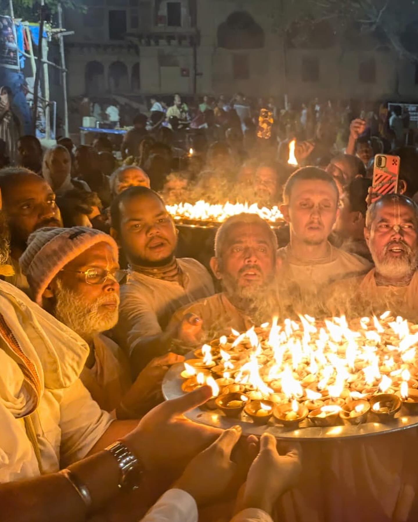 Happy Dipavali 2025!
The Scriptures say that “TAMASO MA, JYOTIR GAMAYA” — “don’t go towards darkness, instead go towards the light”.
What is darkness? Is lack of tattva-siddhanta. It’s lack of knowledge about the Lord and about the spiritual identity as a soul.
Srila Bhaktisiddhanta Prabhupada also explains that there are 5 kinds of knowledge:
- pratyaksa jñana (knowledge acquired by the senses)
- paroksa jñana (indirect knowledge, which is knowledge about Svarga-loka, the heavenly planets)
- aparoksa jñana (impersonal knowledge, brahma-jñana, the knowledge about the effulgence emanating from Lord)
- adhoksaja jñana (knowledge about Vaikuntha Dhama, the opulent transcendental world)
- aprakrta jñana (transcendental knowledge, which is knowledge about the highest place in the spiritual world, Goloka Vrindavana, which looks like material but it’s spiritual, therefore this world is like a perverted reflection of the spiritual world)
And what is light (prakasha)? Is to attain shuddha-bhakti, pure devotion to Lord, which is the only thing that can really illuminate our heart.
Knowledge is compared to a 🪔 lamp. A lamp illuminates a limited area, and there is still some darkness under it. A lamp can be put off by wind. But a gem is higher. A gem is self-effulgent, a gem will never stop shining in all directions. Pure devotion is like a gem.
In this Dipavali 2025, by the mercy of Srila Gurudeva, may the gem of pure bhakti appear in our hearts 💎💗
#diwali #dipavali #vrindavan