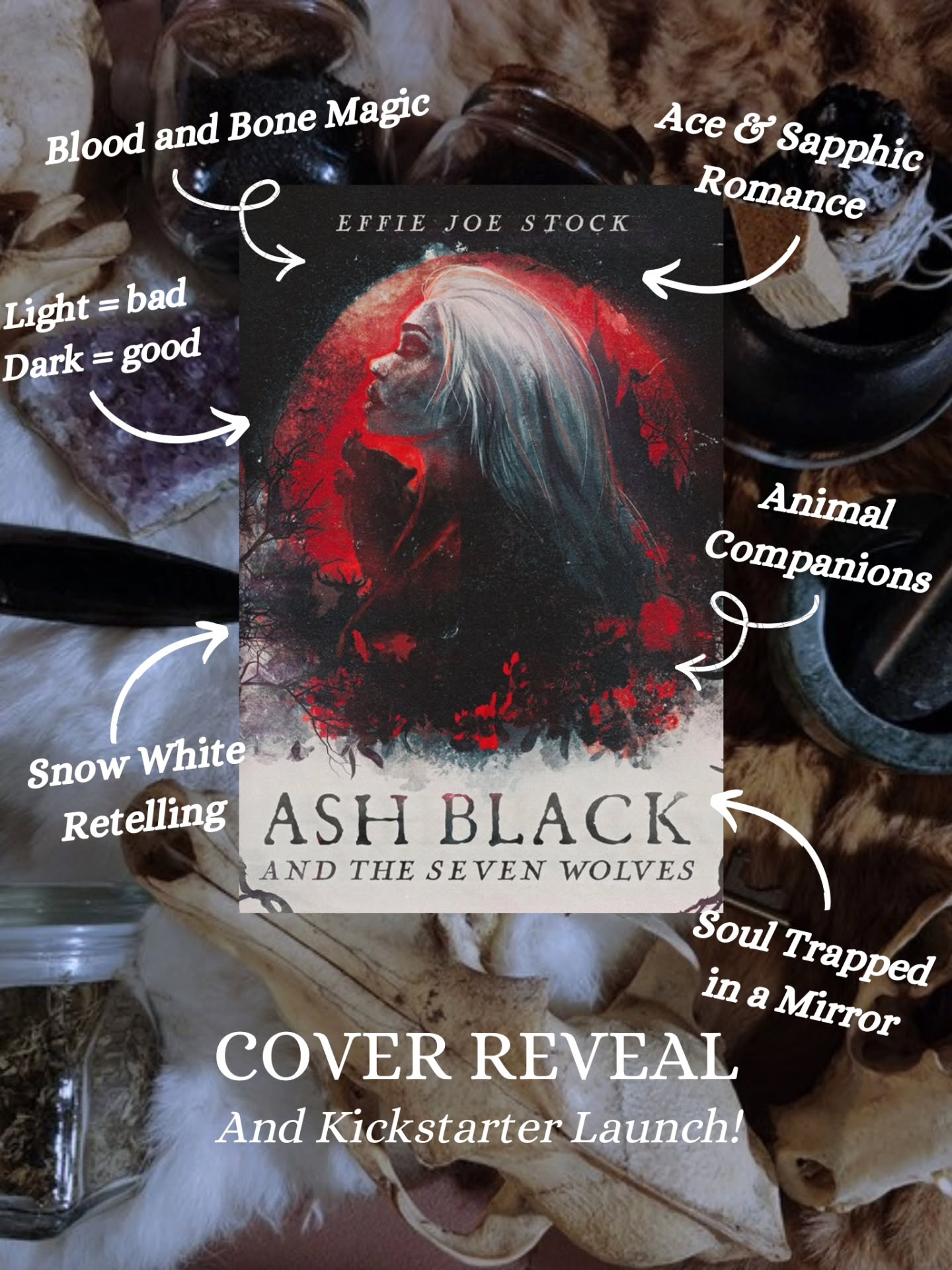 🥀💀Happy Cover Reveal and Kickstarter Launch Day for Ash Black and the Seven Wolves!!!!💀🥀
HUGE thank you to @nikkitabell for the incredible work she put into making the cover for this book FREAKING GORGEOUS!! I'm gonna be in love with this art until I go to my grave 🥹
🥀💀
This feels SO unreal 😅 the last couple weeks preparing for this huge launch has been a whirlwind of making graphics, marketing like crazy, waiting with baited breath for finalized art, and polishing up the Kickstarter! Not to mention it's been three years since I started writing Ash Black! It's waited so patiently for its moment in the spotlight ✨️
Though the campaign has only just begun and we have a lot of work to do to make sure we get funded, I'm going to try and take time today to rest and breathe and believe in this book and all the readers who have been looking forward to it. 🖤
Remember, Kickstarters are all or nothing which means we won't get a cent if we don't reach our goal! However we do have 2 amazing stretch goals including a death tarot card and an audio book.
Reward options include sprayed edge, signed copies of Ash Black as well as merch like sticker sheets, map prints, bookmarks, and even a Witchy essentials book box!!
Please go check out the campaign and consider backing so we can make this book the very best it can possibly be 🥹🙏🏻 and thank you so much for being along for the ride, even if you simply like or share this post!!
💀🥀
#ashblack #ashblackandthesevenwolves #dragonbonepublishing #ilovereading #bookstagram #kickstarterlaunch #kickstarterbooks #witchstarter #Witchy #queer #queerwitchy #queerfantasy #witchyfantasy #darkfairytaleretelling #nafantasy #darkfantasy #snowwhiteretelling