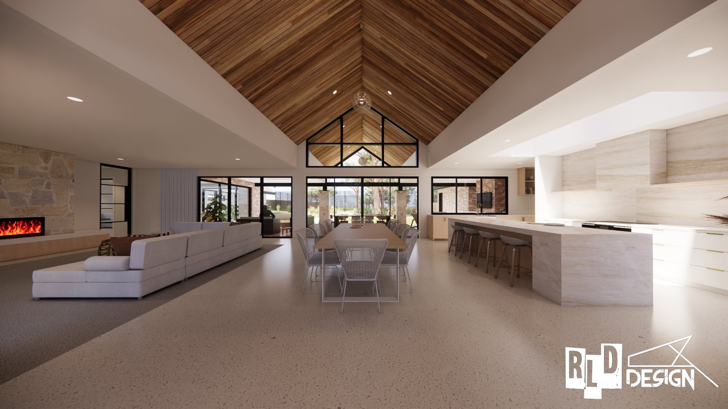 Yellowgums
Modern living, reimagined for your lifestyle. 🏡
Step inside this light-filled, open-plan haven—where timber ceilings soar, polished concrete gleams, and every detail is designed for effortless living. Imagine relaxing by the stone fireplace, hosting friends at the central dining table, or enjoying the seamless flow from kitchen to lush outdoor views.
This is more than a house—it's a space tailored to how you want to live, brought to life with 3D visualizations and builder-ready plans.
Curious how your dream home could look and feel? DM us to start your design journey today! ✨
#RLDDesign #Geelongdesigner #OpenPlanLiving #ModernCoastal #CustomDesign #LifestyleByDesign #SurfCoastLiving #HomeInspiration #3DVisualisation #DesignPoetry #Aussiedreams #GeelongSmallBusiness