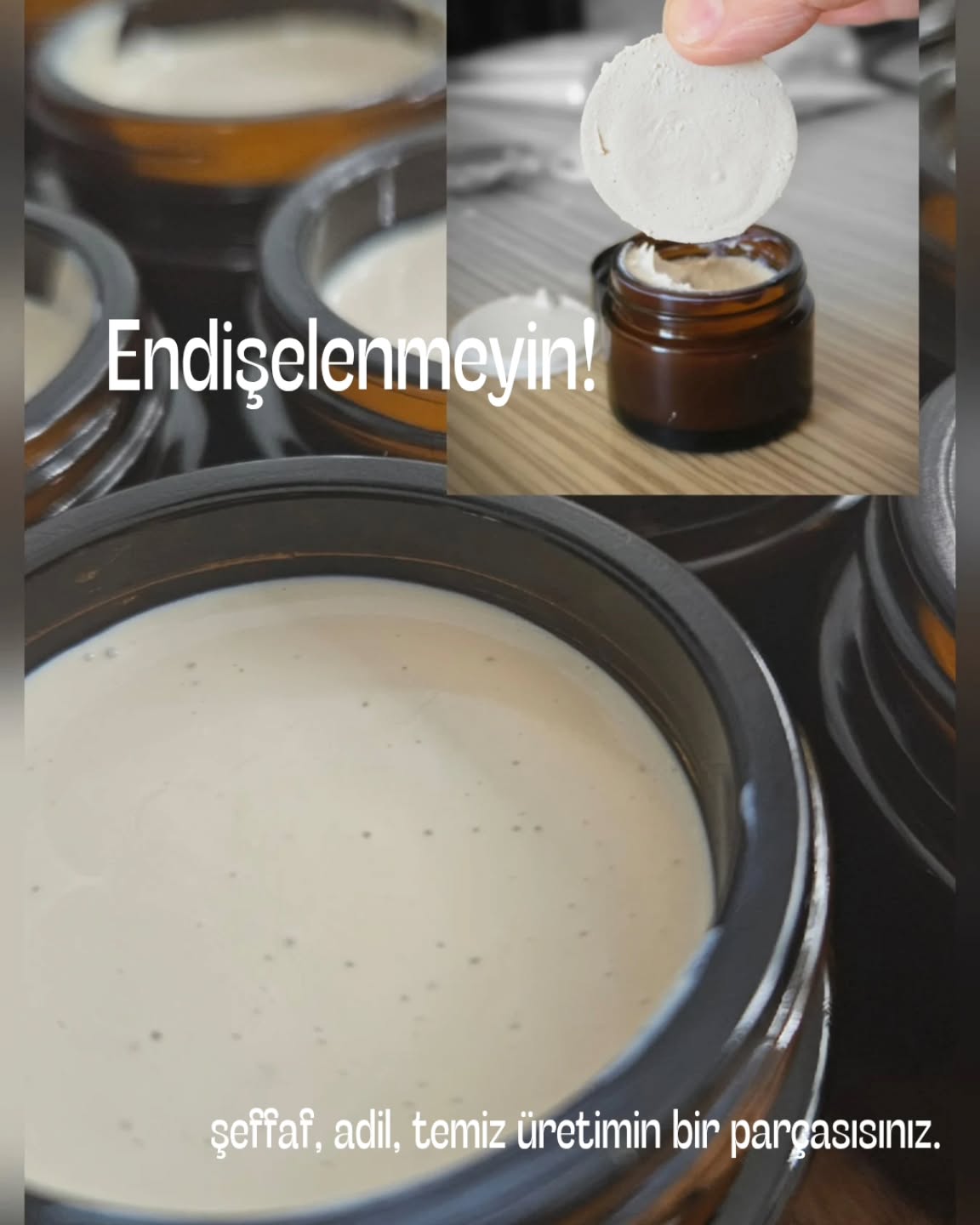 ☀️ Küçük bir doğallık detayı:
Mineral güneş kremimizdeki kabuk tabaka:
Mineral filtreli güneş kremlerimiz tamamen doğal içeriklerle hazırlanıyor ve yüksek devirde, homojenizor ile çırpılıyor.
Bu yüzden zamanla, nadiren de olsa dış yüzeyde ince bir kabuk tabaka oluşabiliyor.
Bu durum ürünün doğasından, içeriklerin koruyucu ve mineralli yapısından ve yüzeyde kalan hava kabarcıklarının zamanla katmanlaşmasından kaynaklanıyor 💛
🌿 Bu tabaka ürün kaybı değildir!
Dolum sırasında bu doğal oluşumu öngörerek her kavanoza, oluşan tabakadan daha fazla miktar ürün ekliyoruz.
Yani aslında siz etikette yazandan daha fazlasını alıyorsunuz ✨
Doğal üretimde küçük farklılıklar olabilir ama biz her zaman şeffaf, adil ve güvenilir üretim anlayışımızla yanınızdayız 🌞
#pürlennatura #doğalgüneşkremi #mineralfiltre #doğalkozmetik #şeffafüretim