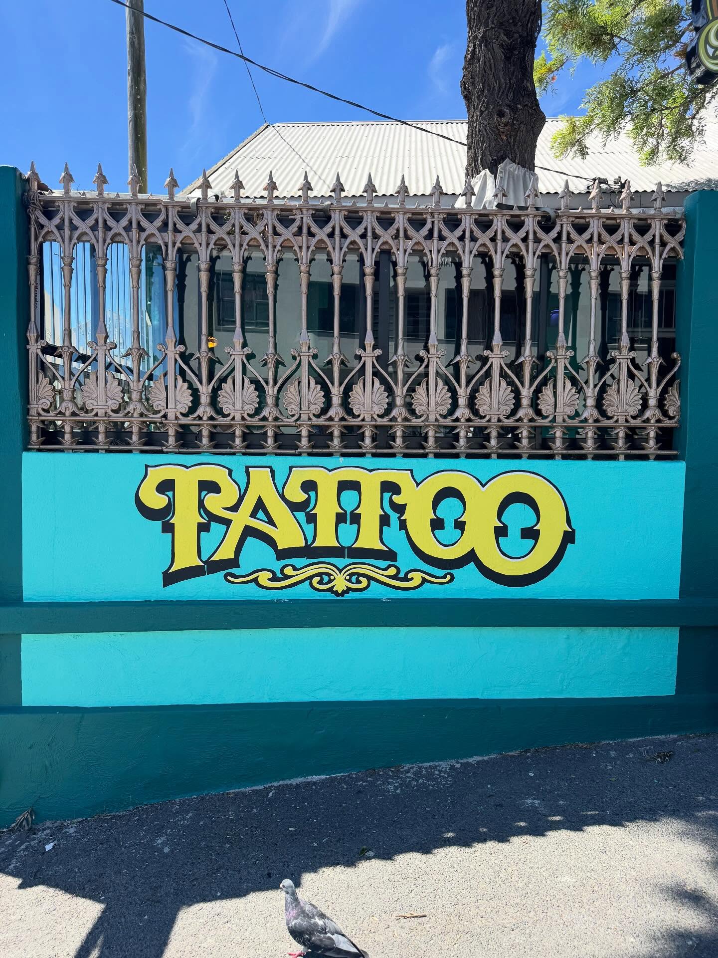 Love how these signs have come out for Foxhole Tattoos who have just opened a new space at 85 Rhoodebloem Rd, Woodstock. 🦊🕉️Go check them out!
.
.
.
.
.
#signwriting #sign #signpainting #signwriter #signage #1shotpaint #paint #painting #handdrawn #handlettering #handpainted #alwayshandpaint #lettering #typography #letterart #typographyinspired #casuallettering #script #type #cttype #letteringworkshop #capetown #capetownsignwriting