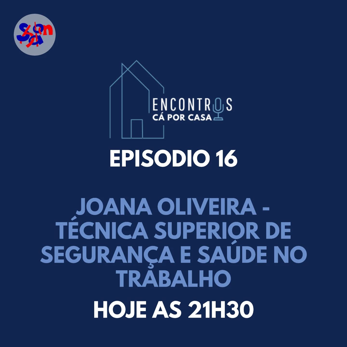 ✨ **O décimo sexto episódio do podcast "Encontros cá por casa" está no ar hoje, às 21h30!** ✨
No episódio de hoje, a nossa convidada é Joana Oliveira. Natural de Lisboa, nasceu a 3 de setembro de 1996. Encontrista desde 2015, ano do Encontro Inicial, que decorreu no Monte Abraão, nos dias 13, 14 e 15 de fevereiro. É técnica superior de segurança e saúde no trabalho, no setor da saúde privada.
Não perca! 🔔 **Sintonize às 21h30** e clique no link da bio para ouvir a conversa!
#EncontrosCáPorCasa #Podcast #Fé #Shalom #MEJSH