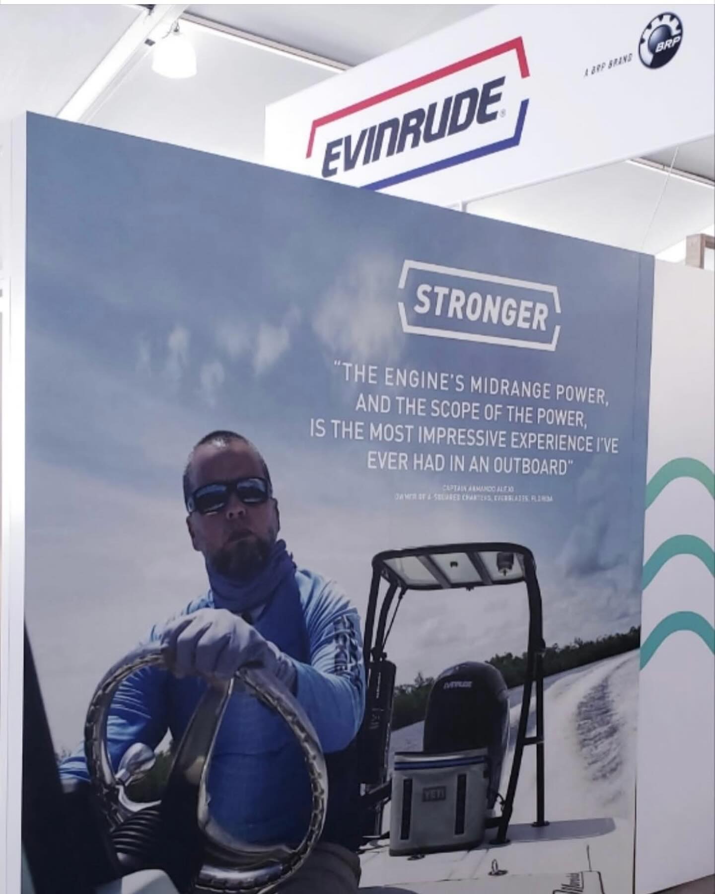 I was cool once 😎 a great memory! Cheers to when @evinrudebrp made me a celebrity, lol This more than life poster hung at the @miamiboatshow Very cool! @dwalsh76 #a2fishingcharters #irtreels #cajuncustomrods #donnmarpliers #tfoflyrods #palmythgloves #fourhorsementackle #reelfishyapparel #fortressmarineanchorsusa #captainspreferredproducts