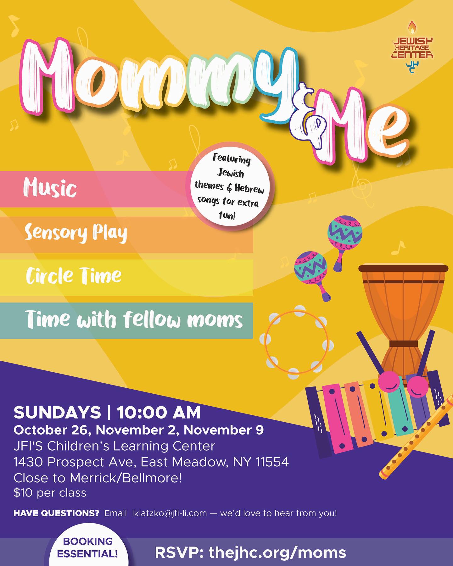 Join us this Sunday for a fun-filled Mommy & Me session! 🎶 Enjoy music, songs, and special time with your little one, plus a chance to connect with other moms. 🔗RSVP here: thejhc.org/moms