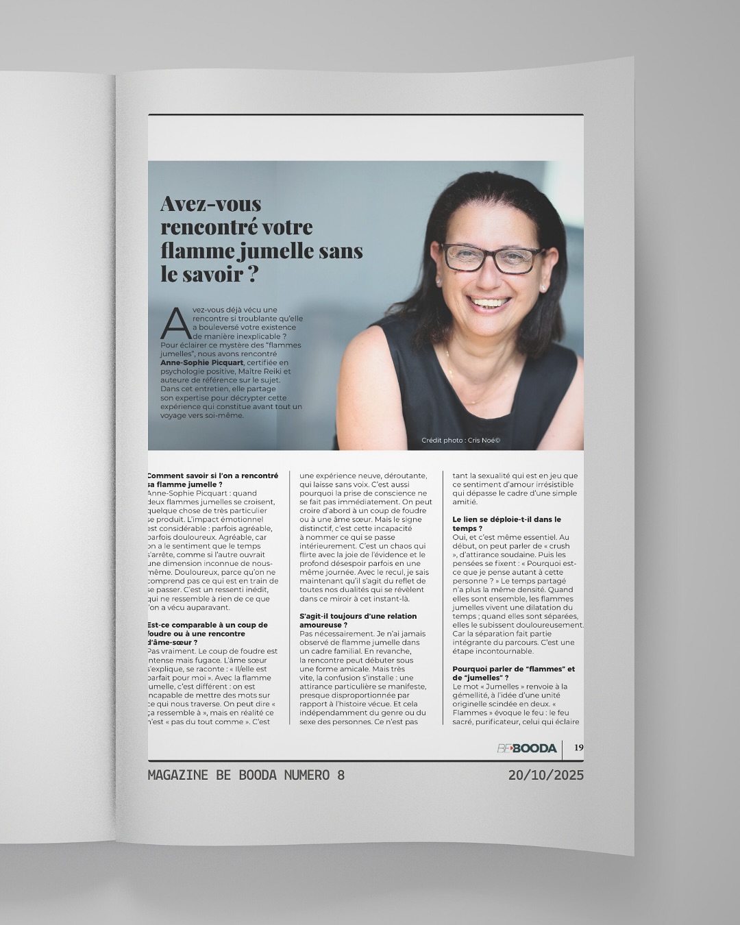 Coup de projecteur sur @anne_sophie_coach avec qui nous avons longtemps échangé sur le concept des FLAMMES JUMELLES. Pour ceux qui nous suivent, vous nous avez déjà écouté sur mon podcast épisode 10, en découvrant les archétypes versus le parcours FJ.
L’intégralité de l’interview se trouve dans le numéro 8 du mois de novembre 2025🙏
Merci @sarah_divine_auteur pour la confiance que tu m’accordes tous les mois 🫶🏻
Dans ce même numéro vous retrouverez @virginie.robert.auteure , @annehelenegramignano , @joelle_pfeiffer et @chateaudefougeret
Crédit photo : @crisnoe_photographer
✨✨✨✨✨✨
Venez découvrir la revue digitale Suisse @beboodaproduction anciennement
Résonance.
BeBooda est une communauté vivante d’éveil, de partage et de renaissance intérieure, avec des formations, des ateliers et des événements en ligne et en présentiel avec :
125 000 abonnés sur YouTube,
12 000 abonnés sur Instagram,
et 6 000 abonnés sur Facebook.