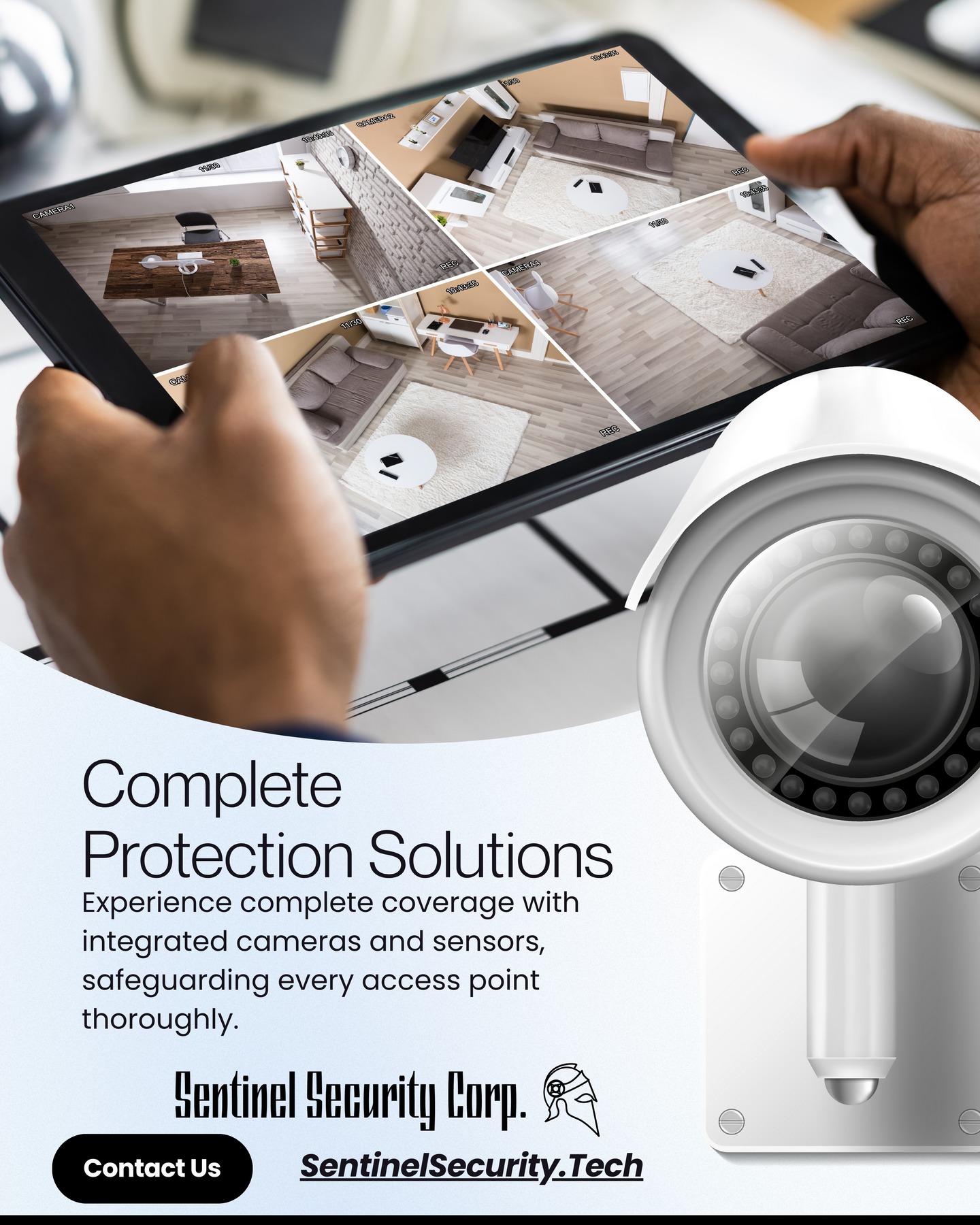 Complete Protection Solutions
Experience complete coverage with integrated cameras and sensors, safeguarding every access point thoroughly.
If you're interested in keeping your home or business safe and secure contact us today by visiting our website : sentinelsecurity.tech
#homesecurity #securitysystem #security #smarthome #surveillance #securitycamera #accesscontrol #securitycameras #technology #safety #camera #home #alarm #smartlock #alarmsystem #smarthometechnology #longisland #smallbusiness #businessowner #commercial #residential