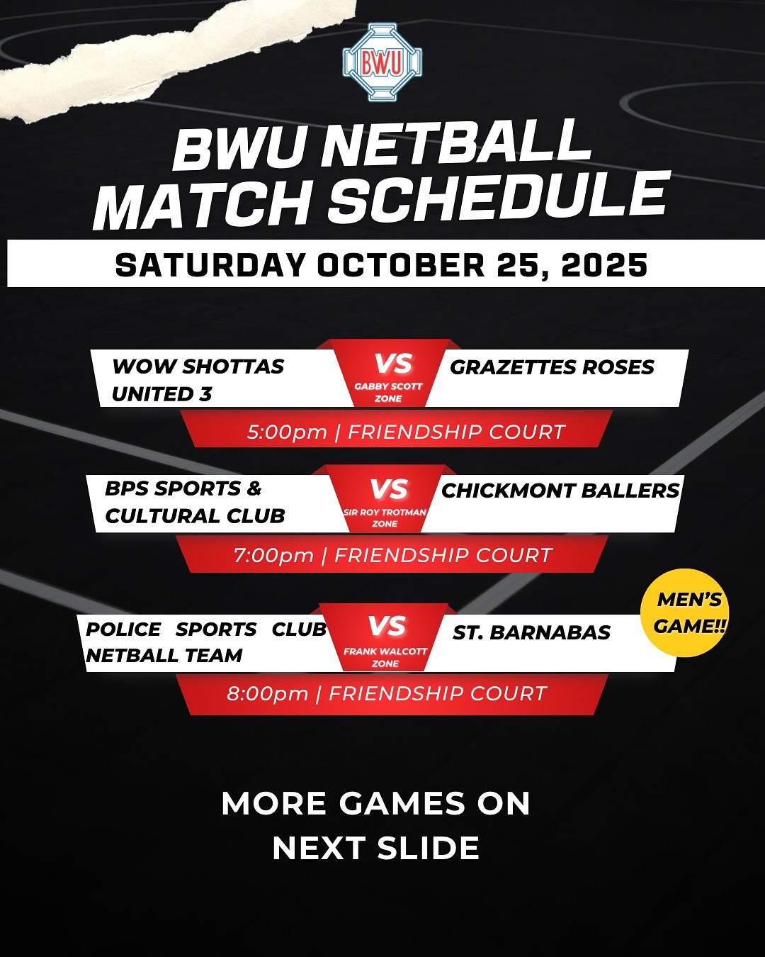 MARK YOUR CALENDARS!!!