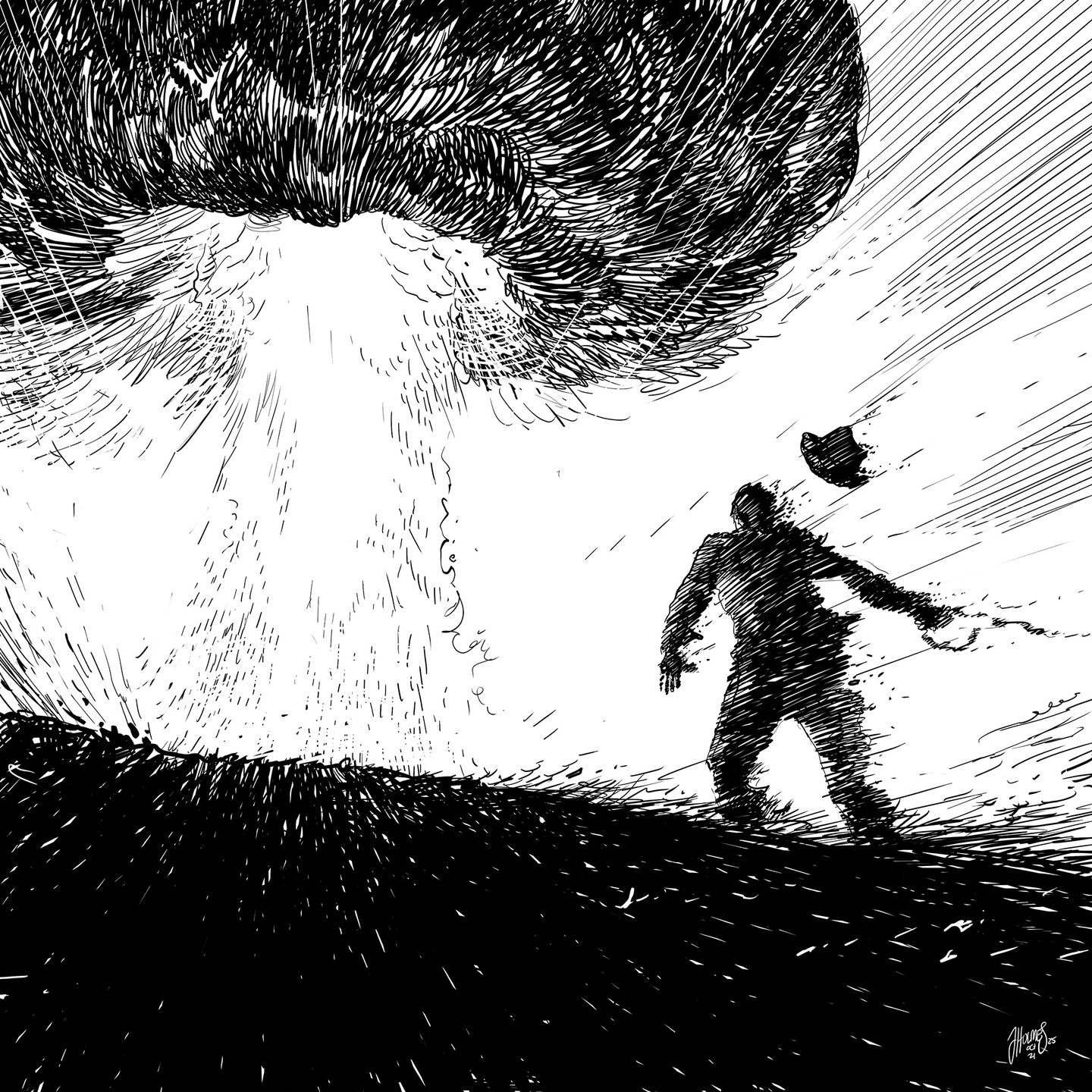 INKTOBER DAY 21: BLAST.
Indy makes a mistake getting out of the refrigerator too early. Oops.
@inktober #inktober #inktober2025 #blast #indianajones #nuclear #mushroomcloud #indy #movieart #indianajonesandthekingdomofthecrystalskull #drawing #illustration #artistsoninstagram #johnholmes #johnrholmes