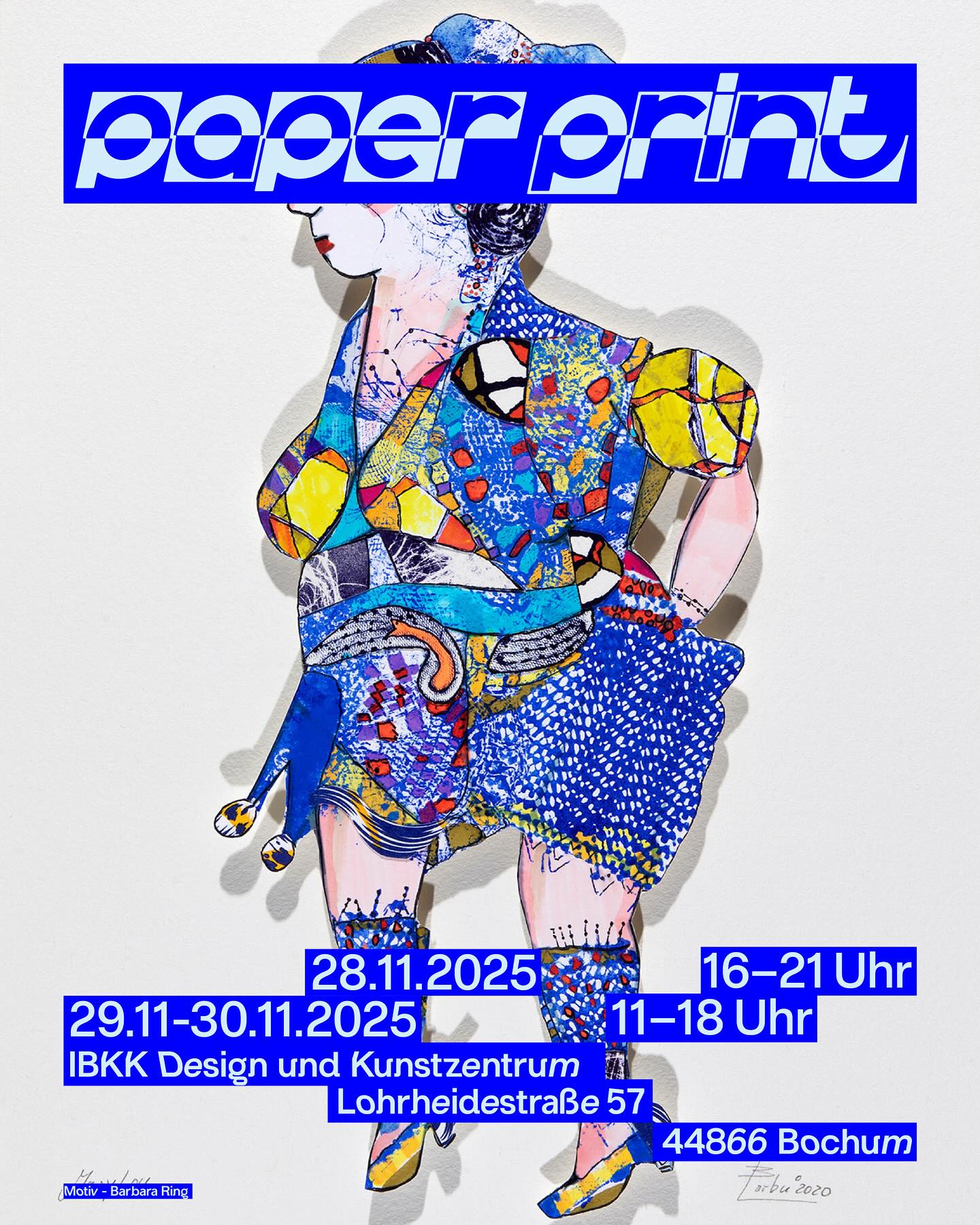Ende November heißt es endlich wieder: drei Tage voller Druckkunst, Inspiration und Begegnung! 🎨🖨️
Freut euch auf internationale Künstlerinnen, spannende Workshops, kreative Aktionen und jede Menge handgemachter Kunstwerke. 💛
Ein großes Dankeschön an alle Bewerberinnen – ihr macht die PAPERPRINT zu dem, was sie ist: ein Highlight für die Kunstszene!
📅 28.–30. November 2025
📍 IBKK Design und Kunstzentrum, Bochum
#paperprint #paperprint2025 #kunstmesse #bochum #druckkunst #printmaking #artfair #ibkk #kunstzentrum #creativecommunity #workshops #vorträge #kunstliebhaber #contemporaryart #handmadeprints #metapaper