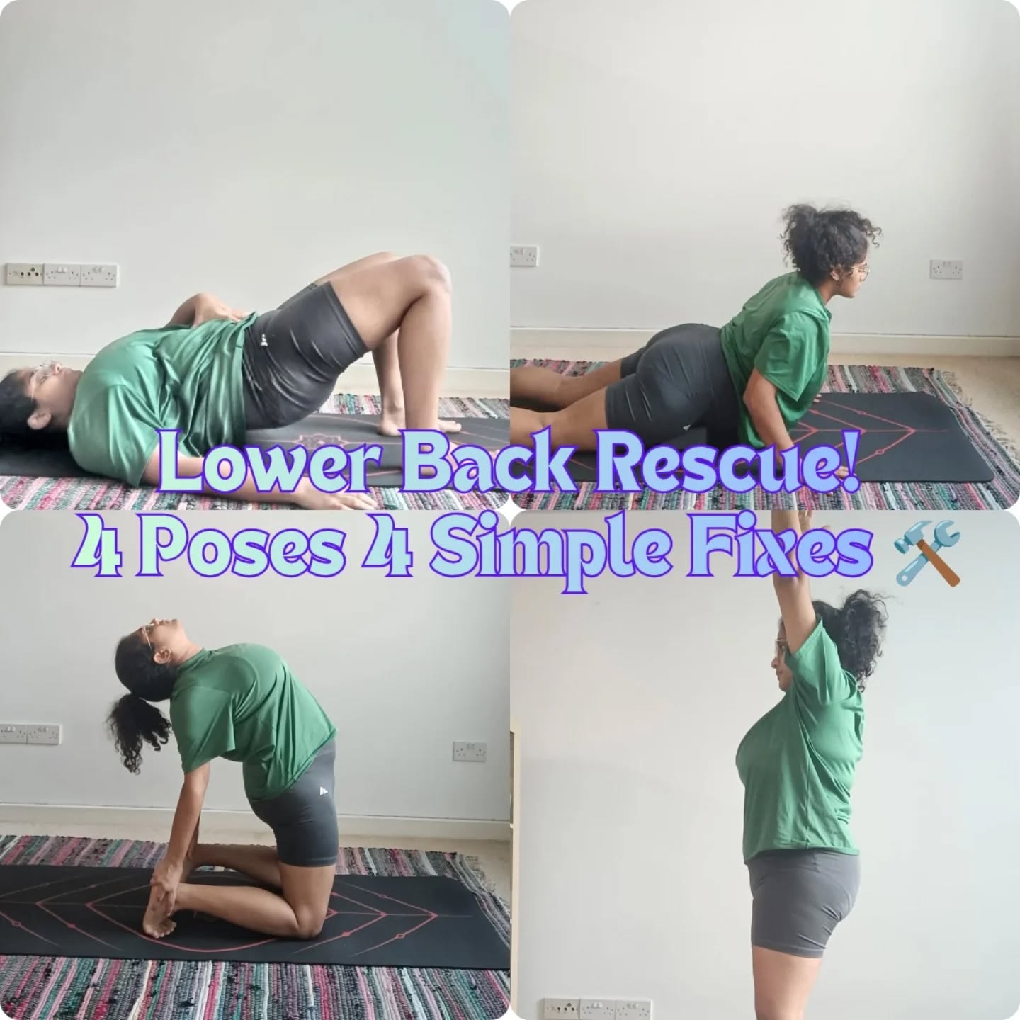 👩🏽🔧LOW BACK RESCUE👩🏽🔧
This is in no way an exhaustive list of postures, but it does cover main areas of focus, which are the 4 main fixes:
✅Pelvis Alignment
✅Rib positioning
✅Neck and head position
✅Intra abdominal pressure-The steady state pressure concealed within the abdominal cavity. Think of your abdomen as a closed compartment defined by the spine and pelvis position, the thoracic and pelvic diaphragm and the abdominal muscles and connective tissue, the pressure within this is the Intra abdominal pressure.
When we move, of course things are not going to look the same, BUT, we can begin to set the neural pathways of alignment while practicing in a slower, awareness based practice on the mat.
Alignment is not about being stuck in one position but being able to move through many with an awareness of the position of your body, its parts- in space and not collapse.
#yoga #yogainstructor #anatomy #movementculture #posture #alignment #props #yogalondon #yogabrazil #yogabangalore #yogacommunity