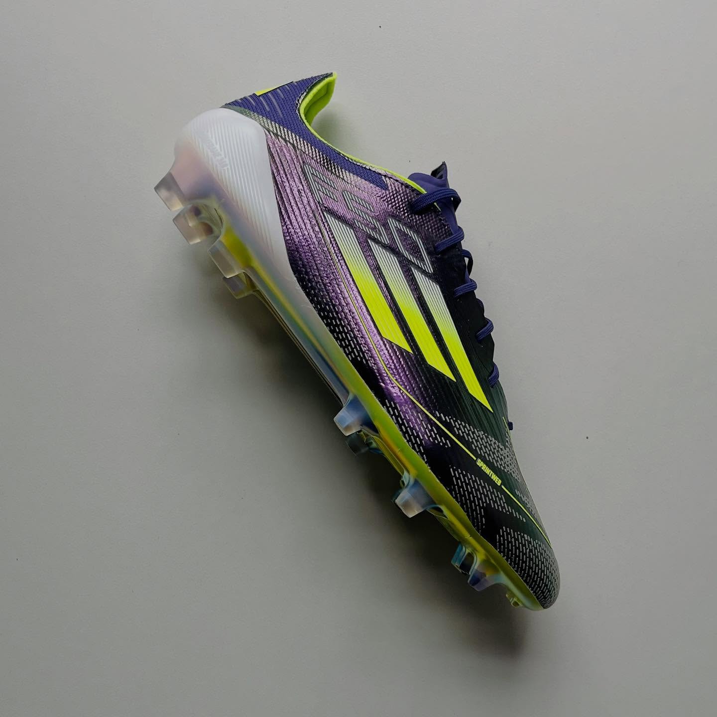 These are so nice - the F50 Elite Fast Reborn was the restart for the newer version and it took the chameleon look to do it. Blending the heritage of the F50 line with bold modern design—wrapped in Purple, Cloud White and Lucid Lemon for a look that demands attention. Feather-light, razor-sharp, and built for the moments that change the game.
Available now at Bootsfinder for £250 in uk 8 & 8.5
#adidasF50 #FastReborn #SpeedBoots #RareBoots #BootCollector