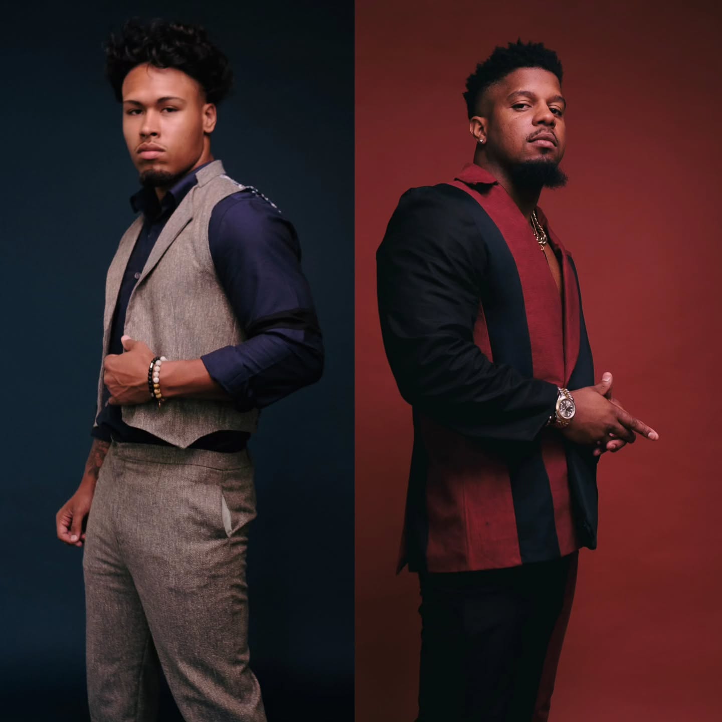 Hittin' with the 1 and the 2 😎
You haven't seen a #threadthursday like this one.
Stepping into fall with sharp lines and bold contrasts. Whether you suit up in tailored neutrals or make a statement in rich tones, Am.A-line Collections brings modern edge to every occasion.
Which look fits your fall 🍂 mood?
#bluevsred #redvsblue #tailoredcomfort #menstailoring #elevateyouressentials #mensstyle #customtailoring #suitup #amalinecollections