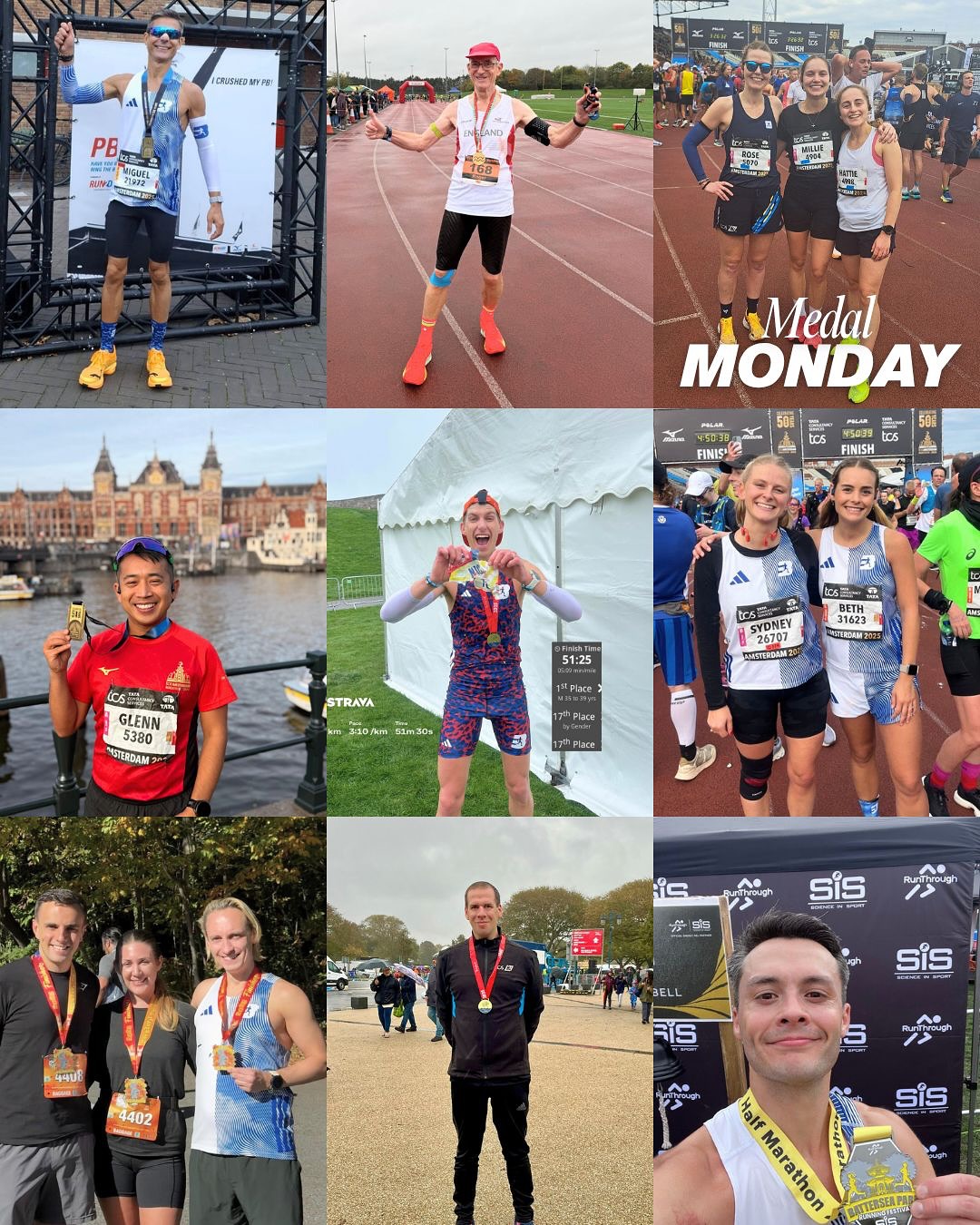 ๐
๐ Best Athletics Medal Monday โ Race Results ๐๐
A HUGE weekend for the team ๐ Smashing performances, cracking racing, PBs and big achievements ๐๐ฝ
Great South Run, Marathons, Half Marathons, and 10 Milers โ you all crushed it! ๐ฅ
๐โโ๏ธ Great South Run
Nick Bester 51:25 (1st AG)
James Buhl 1:02:07
Stuart Finch 1:09:27
Jamie Pearson 1:10:30
โค๏ธAbingdon Marathon
Roger Lewis 3:42:26 (Representing England V65)
๐ York Marathon
Josh Haigh 3:06:03
Nick Hudson 3:13:34
Beth Warne 2:58:49
Rhiannon Dovey 3:44:33
๐โโ๏ธ York 10 Miler
Dale Hicks 1:19:09
๐ณ๐ฑ Amsterdam Marathon
Hattie Edwards 3:21:35
Rose Botfield 3:14:21
Hays Rees 3:11:26
David Goodman 3:53:09
Miguel Reis 2:58:04
Joe Dawson 3:28:35
Tommy Lambourne 3:17:53
Glenn Omanio 4:52:01
Sydney Clement 4:13:33
Millie Lloyd Williams 3:18:49
Jarryd Hillhouse 3:08:04
โฝ๏ธSIS x RT Battersea Event
Marathon:
Somayeh Tosi 4:46:21 (pacing)
George Balmar 3:01:33
Jason Bullman 3:22:01
Martin Williams 3:40:20
Half Marathon:
Freddi Mckinlay 1:15:49
Amie Walker 1:27:28
Craig Sullivan Moon 1:32:34
Gemma Willmott 1:36:53
Lorne Vary 1:28:38
Helen Sceanes 1:22:35
Jack McReavie 1:19:18
Alice Hands 1:22:24
Zoltan Molnar 1:36:27
Alice Snelling 1:36:24
Alan Wilcox 1:44:26
Thom Nason 1:53:09
๐ณ Prospect Park Half
Owain Williams 1:34
๐ฅ ๐ช๐โโ๏ธ๐โโ๏ธ
โข
โข
โข
#bestathletics #running #marathon #halfmarathon #10k #5k #racing #pb #athletics #runhappy #runspiration #medalmonday #bestvibes #sis