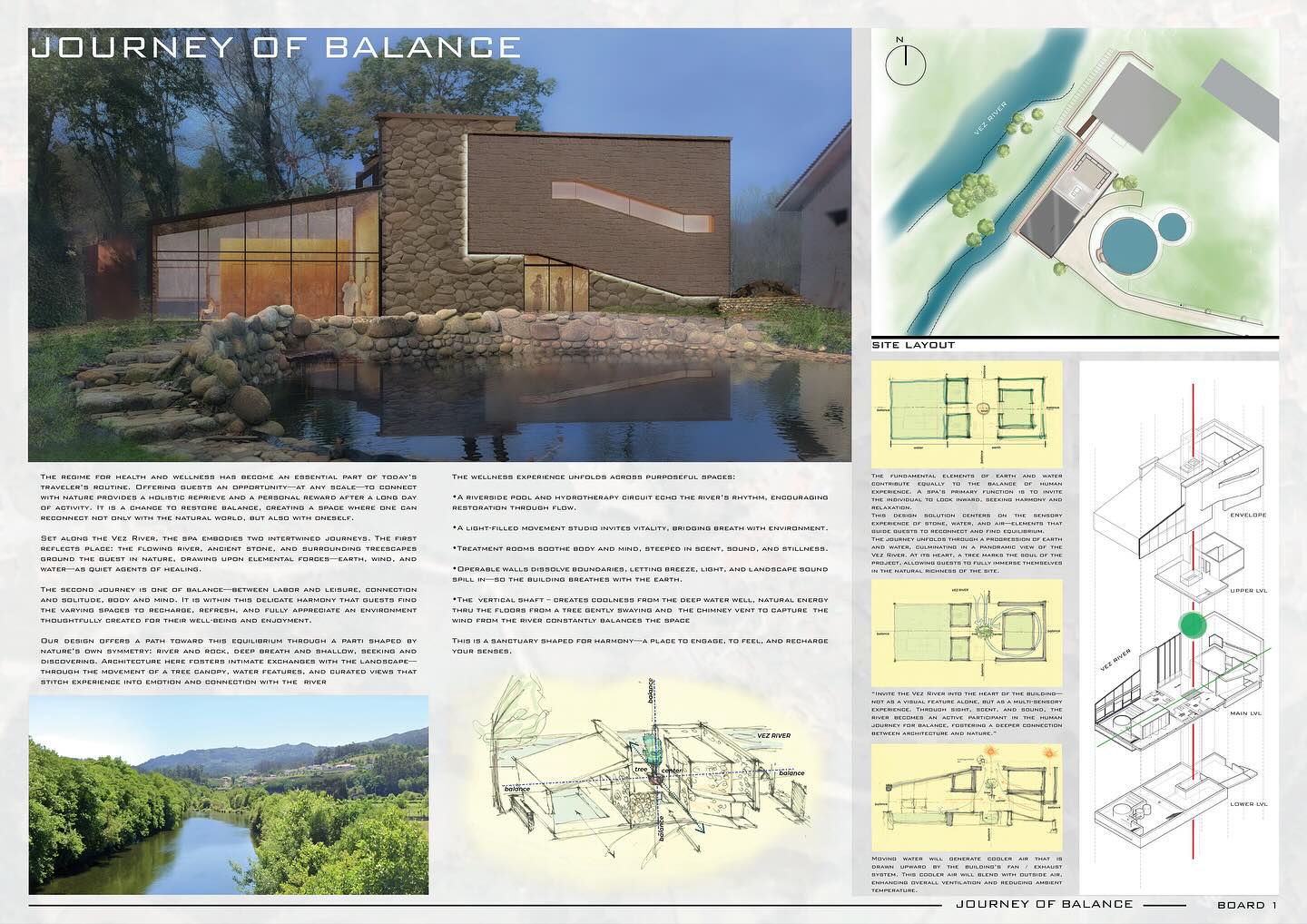 LDL Studio recently participated in the international design competition for the Portugal Vez River Spa—a destination spa envisioned as part of a resort along the Vez River in Northern Portugal.
With over 500 firms🌎submitting entries from around the world, the competition was both inspiring ✨and fiercely competitive🏆. While we did not place, it was an invaluable learning experience. Many of our core ideas were reflected in several of the winning projects, and our team thoroughly enjoyed the creative challenge 💡.
We’re proud of the work we produced—and energized for the next one! 🚀
#DesignCompetition #ArchitecturalDesign #SpaDesign #PortugalDesign #VezRiver #NorthernPortugal#DesignStudio #ArchitectureFirm #LearningAndGrowing #CreativeChallenge