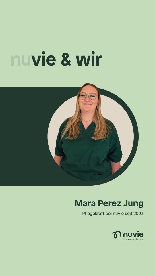 Das Herz unseres Pflegedienstes ist unser Team 💚
Meet Mara Perez Jung 👋
Sie erzählt euch kurz, was Pflege für sie bedeutet 💭
#nuvie #nuvieundwir #nuviepflegedienst #pflegedienstdarmstadt #darmstadt #pflegedarmstadt #pflegedienstteam #teamnuvie