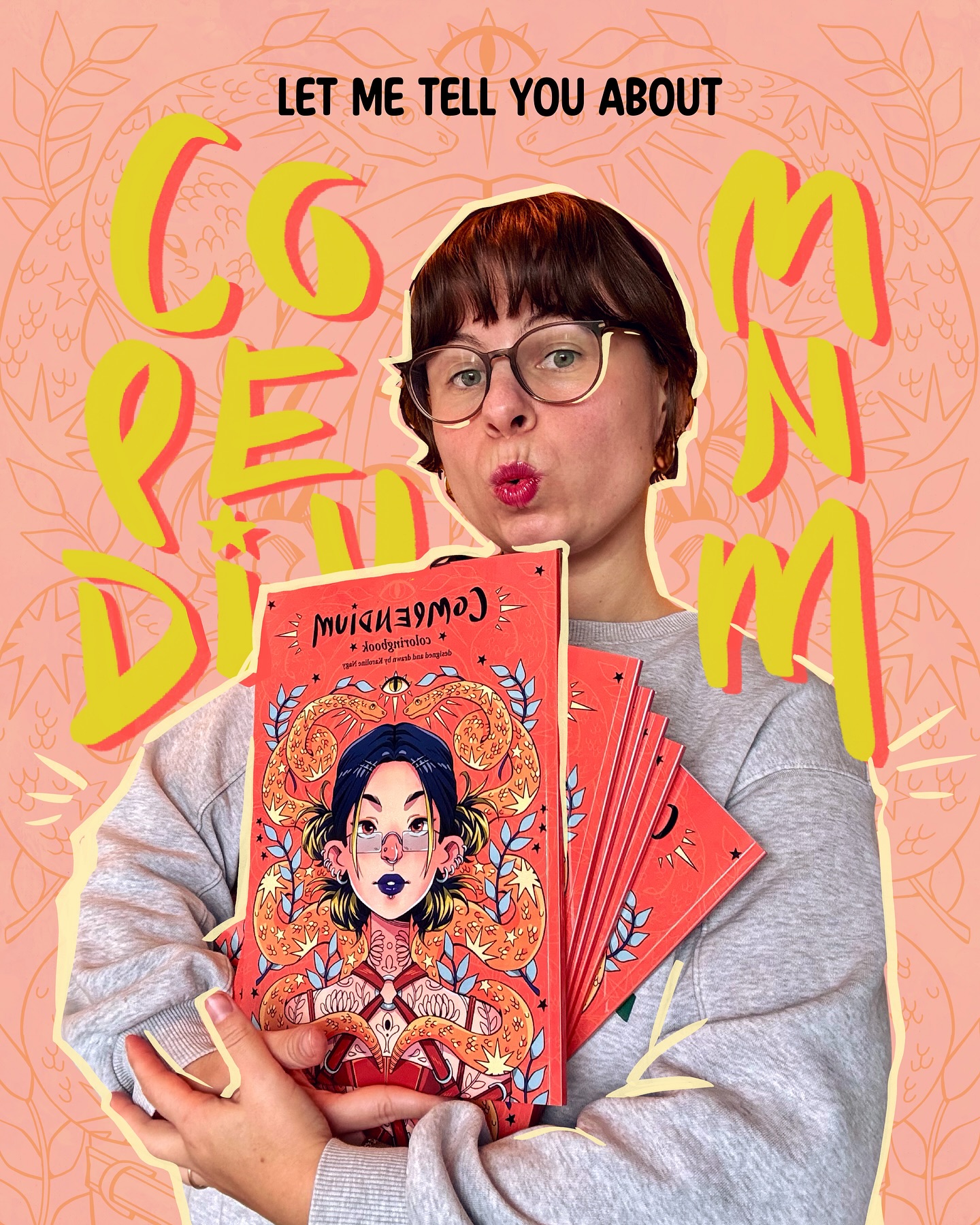 *all Us customers please note that as of right now I can’t send Compendium to you because of high and unpredictable tarifs - I’m monitoring the situation and hoping for changes*
Look at my baby!😍 You can find my first ever coloring book in the shop NOW! (—> Link in bio!)
#coloringbook #adultcoloringbook #illustration #procreate