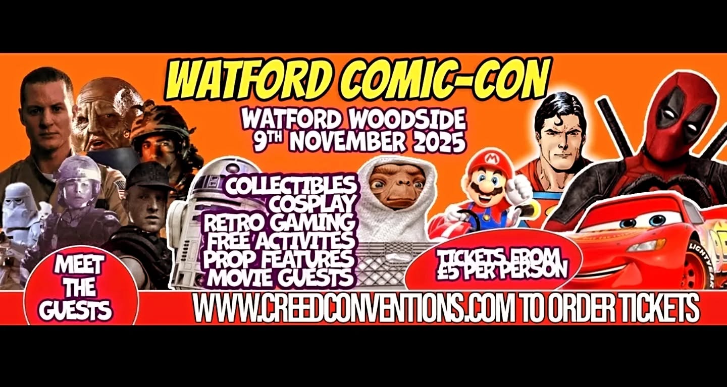 We are going to be at the watford comic con on the 9th of november. 🔥