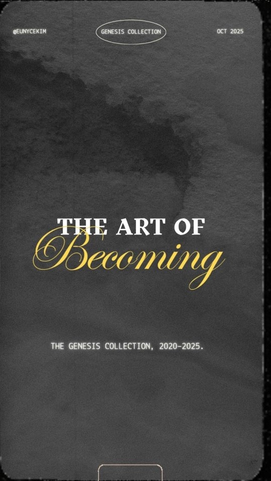 The Genesis Collection (2020–2025)
This collection became my testimony in textures — a quiet record of everything I felt but never said out loud.
Every layer carries its own memory, shifting between light and abstraction, chaos and calm.
Six acts shaped over five years: Origins. Catalyst. Currents. Solace. Catharsis. Liminality.
Some chapters of this story (and the quiet moments that shaped it) live within @eunyce.archive
It’s all part of the same becoming. ✦