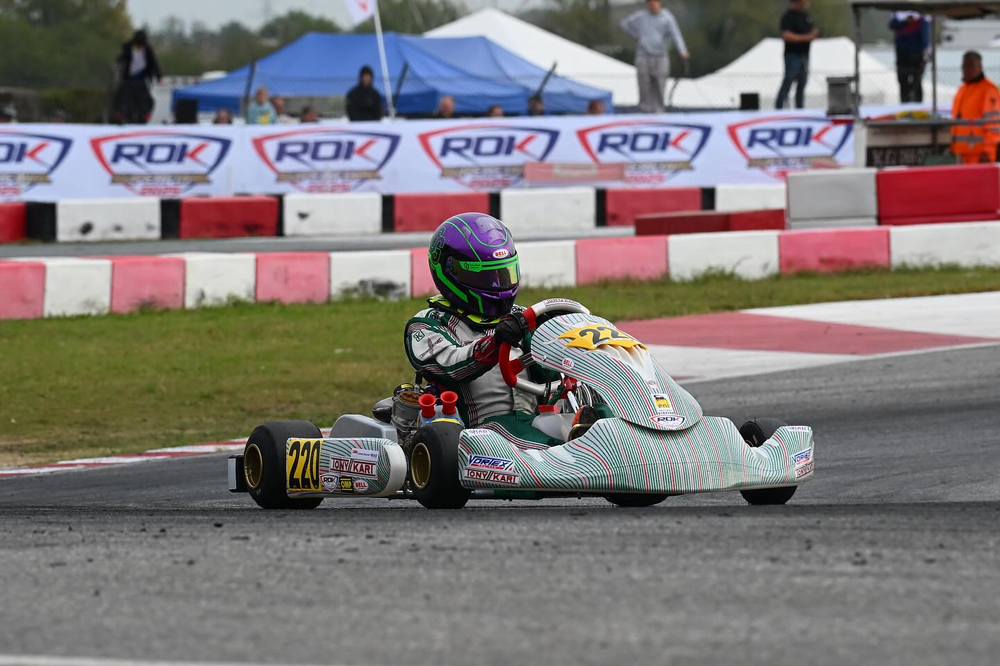 ROK Cup Superfinal 2025
A very promising weekend with 6th in qualifying and consistent top fives in the heats and 3rd in one of the heats. After the first 3 heats we were 7th in the intermediate classifications meaning if we kept up the good results that’s where we would start the final. Unfortunately a DNF in heat 4 due to a mistake we made with the engine dropped us down the order and then continued engine troubles in heat 5 meant we dropped even further.
In the pre final we started 13th (25th overall) and made up two places to finish 11th. This then meant we started the final in 23rd. During the final we pushed through and gained 10 positions to finish 13th. In the end a decent result but I think the possibility was definitely there for a podium. We had top 5 pace all weekend and hopefully we can carry that over to the Iame world finals next weekend in Spain.