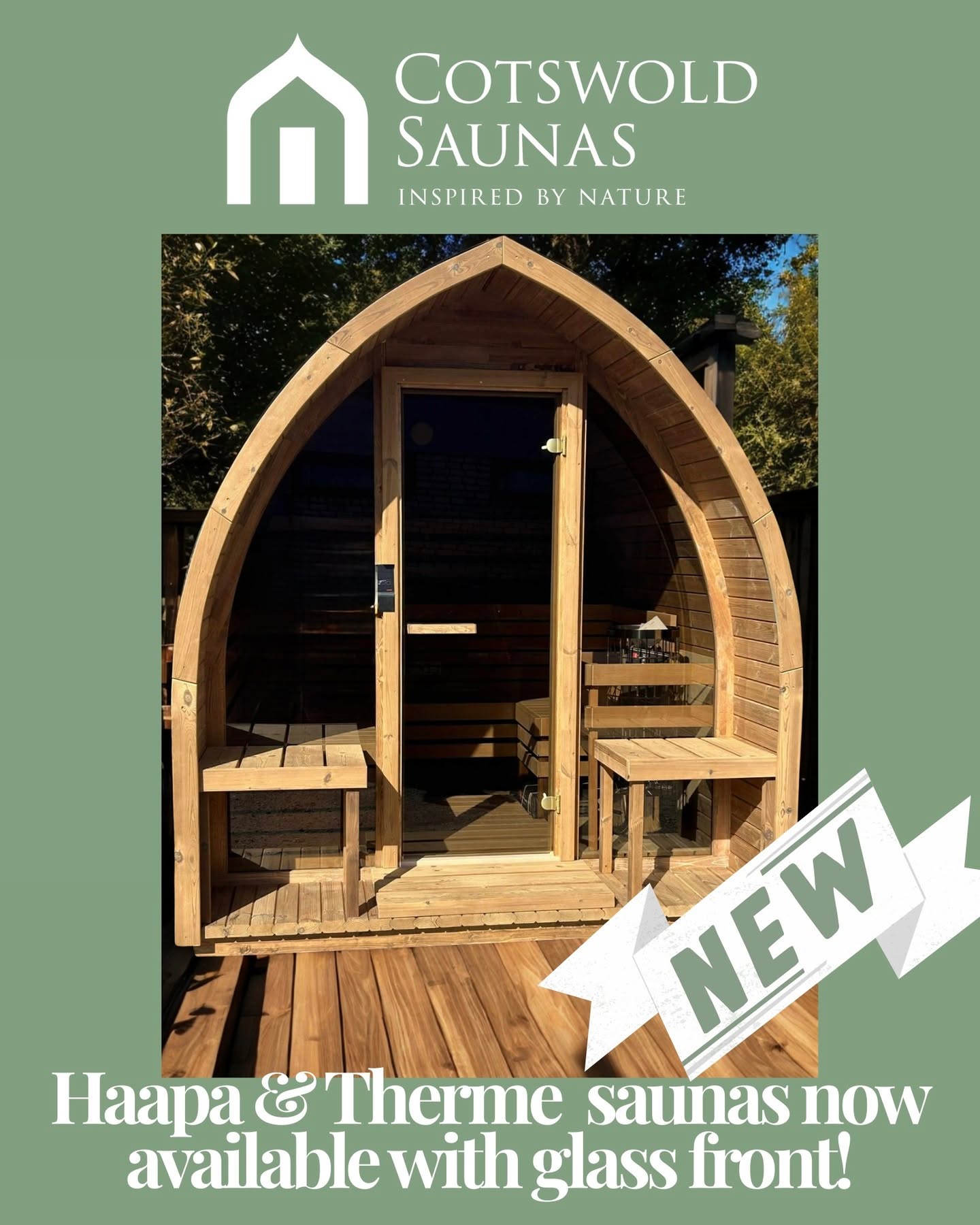 ✨ Light, space, warmth – all in your sauna! ✨
We’re so excited to now offer glass fronts on our Haapa and Therme sauna models. Enjoy the steam, the view, and let the natural light flood in. Your sauna experience just got a whole lot brighter! 🌿
#CotswoldSaunas #GlassFrontSauna #LetTheLightIn #WellnessWithAView