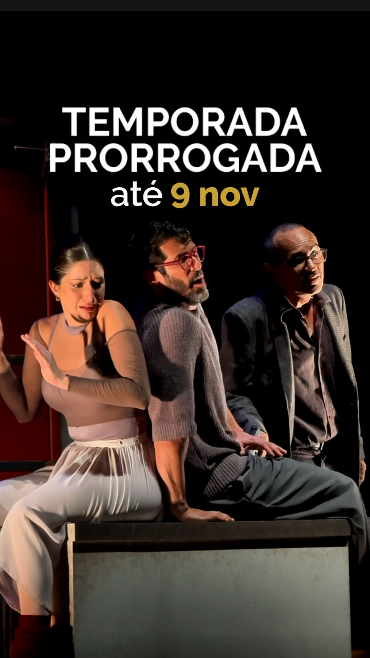 ✨ Você achou que a temporada de Limítrofe tava acabando? A gente também… 👀
MAS VEIO AÍ…
❗️TEMPORADA PRORROGADA! ❗️
Devido ao sucesso, e porque falar de saúde mental nunca é demais, ficaremos em cartaz por mais DUAS semanas. Agora até 09 de novembro! 💛
Então se você ainda não veio, corre para garantir seu ingresso. 🎟️
E se já veio… bora de parte 2? Marca a galera e vem viver tudo isso de novo com a gente. ✨
🎭 LIMÍTROFE - TEMPORADA PRORROGADA
🗓️ Até 9 de novembro
⏰ Qui a sáb | 19h — Dom | 18h
📍 Teatro Dulcina – RJ (ao lado do Metrô Cinelândia)
🎟️ Ingressos no Sympla (link na bio) ou no app Meu Vivo para clientes Vivo Valoriza.
💜 50% de desconto para Clientes Vivo.