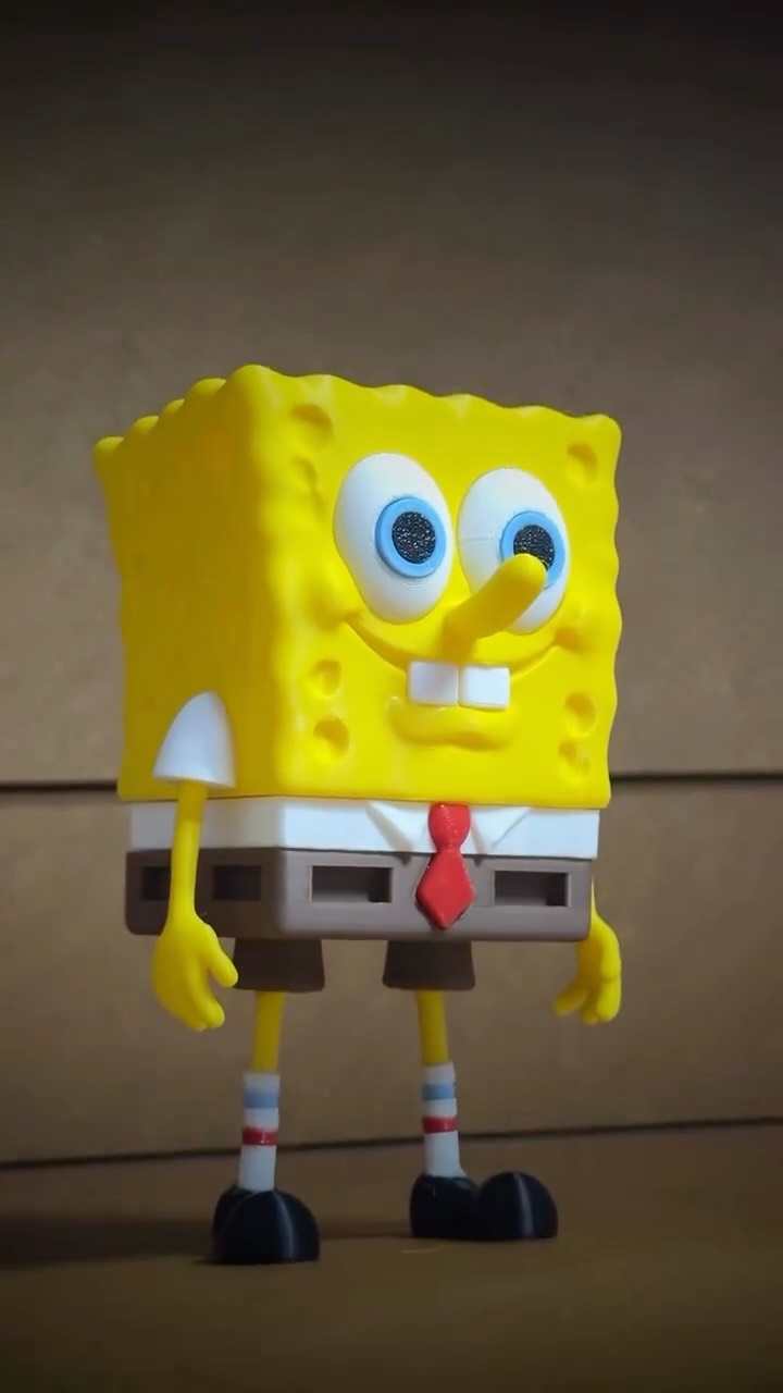 Bob Esponja em Impressão 3D #3dprint #impressao3d #fyp #3dprinting #diy #maker #spongebob #timelapse3d #3dprinted
