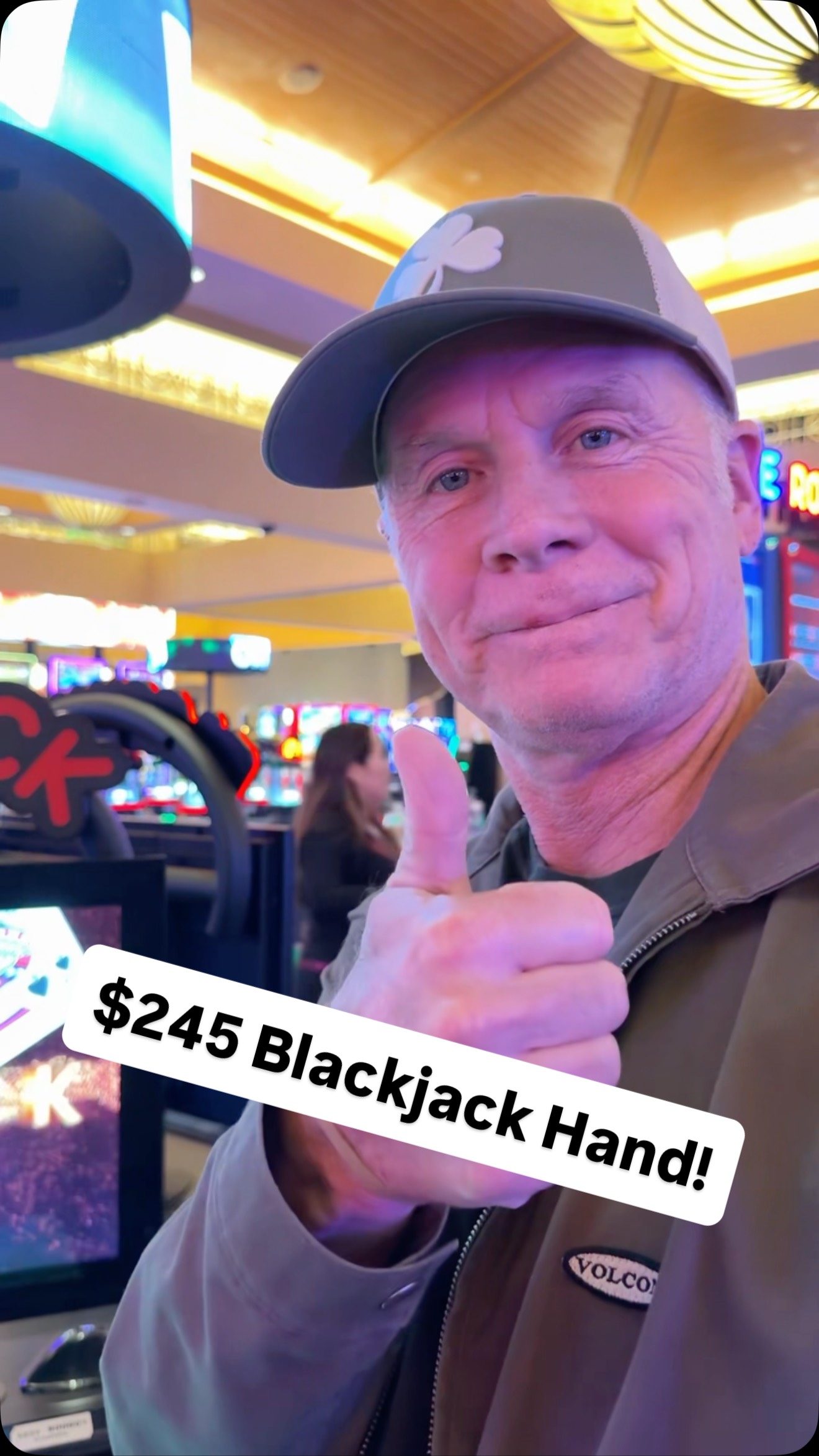 $245 Blackjack Hand!! #casino #gambling #fyp #blackjack #comedy #cardgame