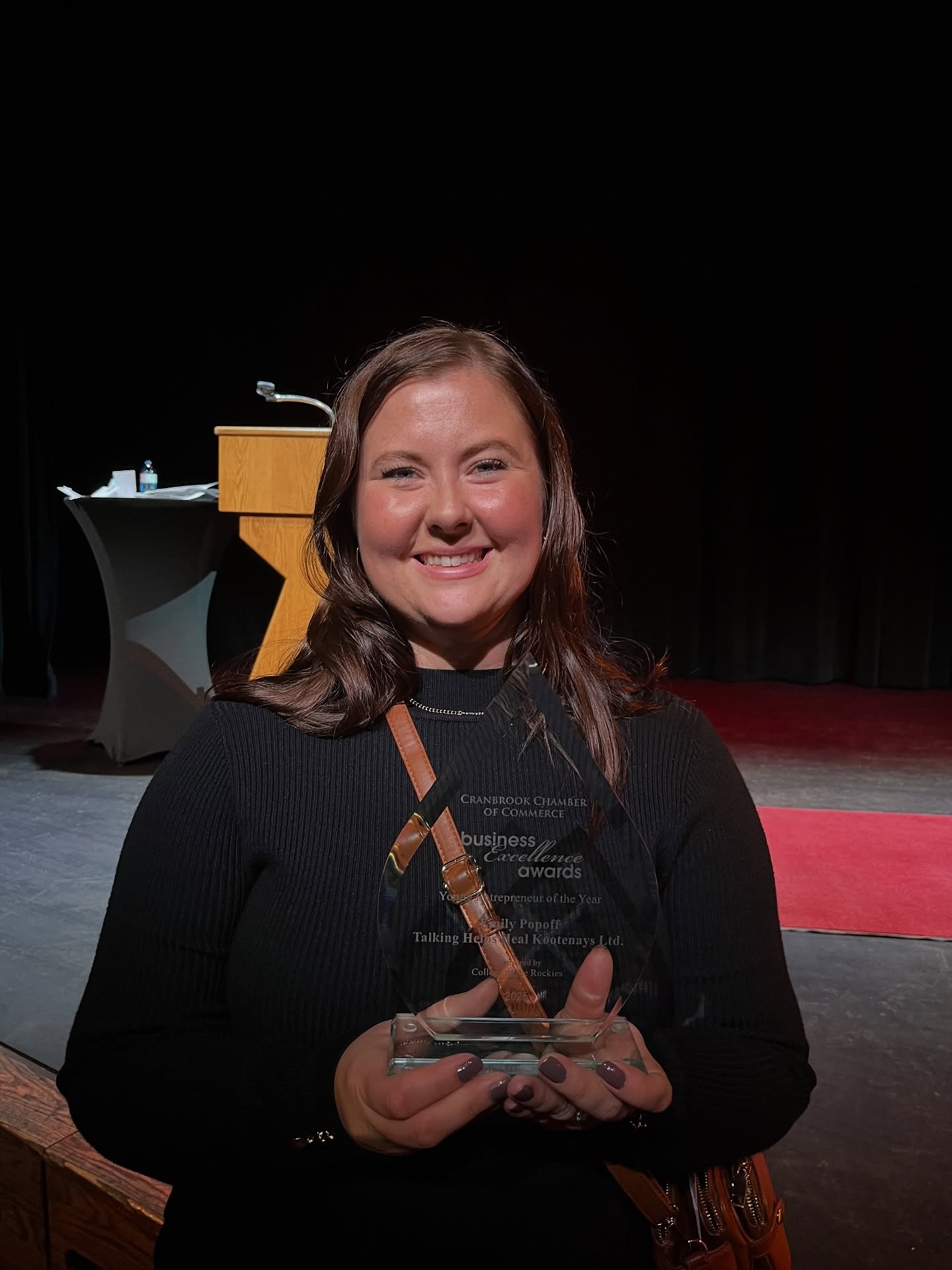 Such a big thank you to the @cranbrookchamber for this incredible business excellence event they put on to honour many of the awesome businesses in our community. And thank you so much for choosing me for young entrepreneur of the year. I feel so blessed to get to run this awesome company with the help of my stellar admin, and work alongside the most amazing group of therapists I know. Cranbrook is an awesome place to live and work and I’m living my dream. Also thank you to the clients who put your trust in us every day! @talkinghelpsheal #chamberofcommerce #awards #therapists #therapistofinstagram