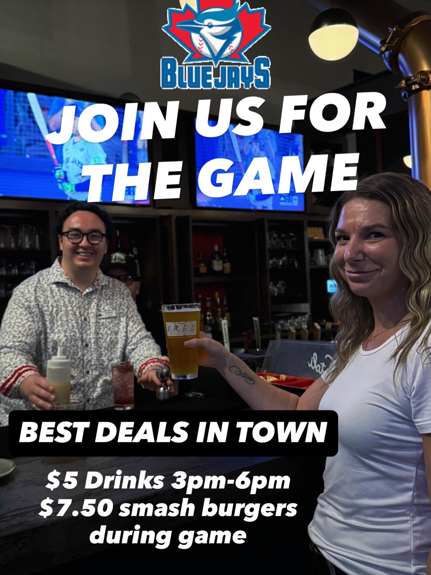 99 👈 $7.50 smash burgers SOLD last night. Can we beat it tonight for GAME 2 ⚾️🏟️🍔
Join us to cheer on the Jays
3pm-6pm we have $5 drinks
Game time smash burgers only $7.50
Last night was WILD so book your table to guarantee a spot 250-765-8956.
LET’S GO JAYS 🇨🇦
#kelowna #okanagan #bowlnbrew #worldseries #bluejays #letsgojays #smashburger