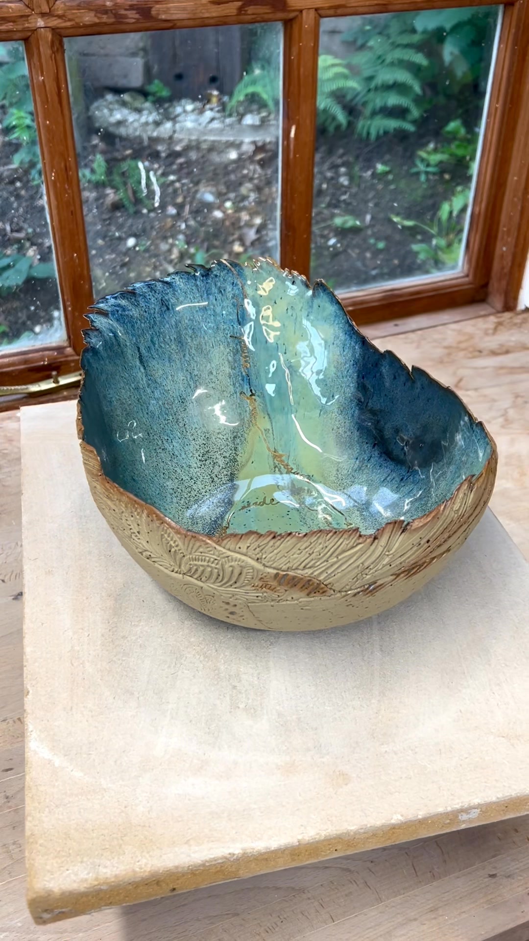 This one of my recent blue green ceramic vessels has got me so excited. I just love this free textured bowl form.
I am using a lovely buff clay which has a speckle in it and these specks burst through into the glaze as beautiful cobalt outbreaks. I got wild with the glaze application and then added a line of gold lustre to the piece which is so fun. The gold glints as the light catches it. I’m making more pieces like this for Christmas.
#clayart #clayartist #ceramic #vessel #ceramicvessel #blue #ceramic #blueceramics