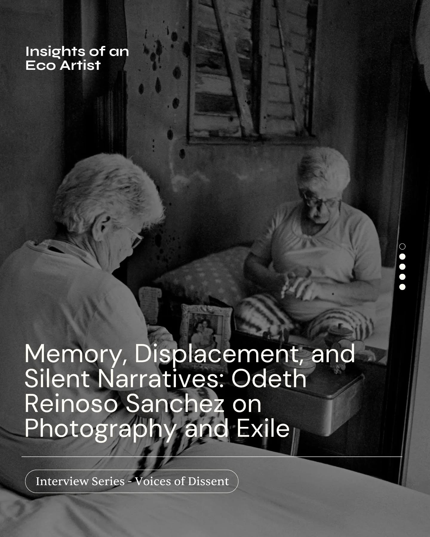 Dear community,
In this compelling interview, we explore the profound artistic practice of Odeth Reinoso Sanchez, a photographer whose work emerges at the intersection of memory, displacement, and transformation. Born in Havana and shaped by the experience of migration, Reinoso Sanchez creates what she describes as "visual meditations on exile, impermanence, and the quiet, complex experience of waiting."
Read the full interview on our website 🌱
All images courtesy of Odeth Reinoso.
@insightsofanecoartist