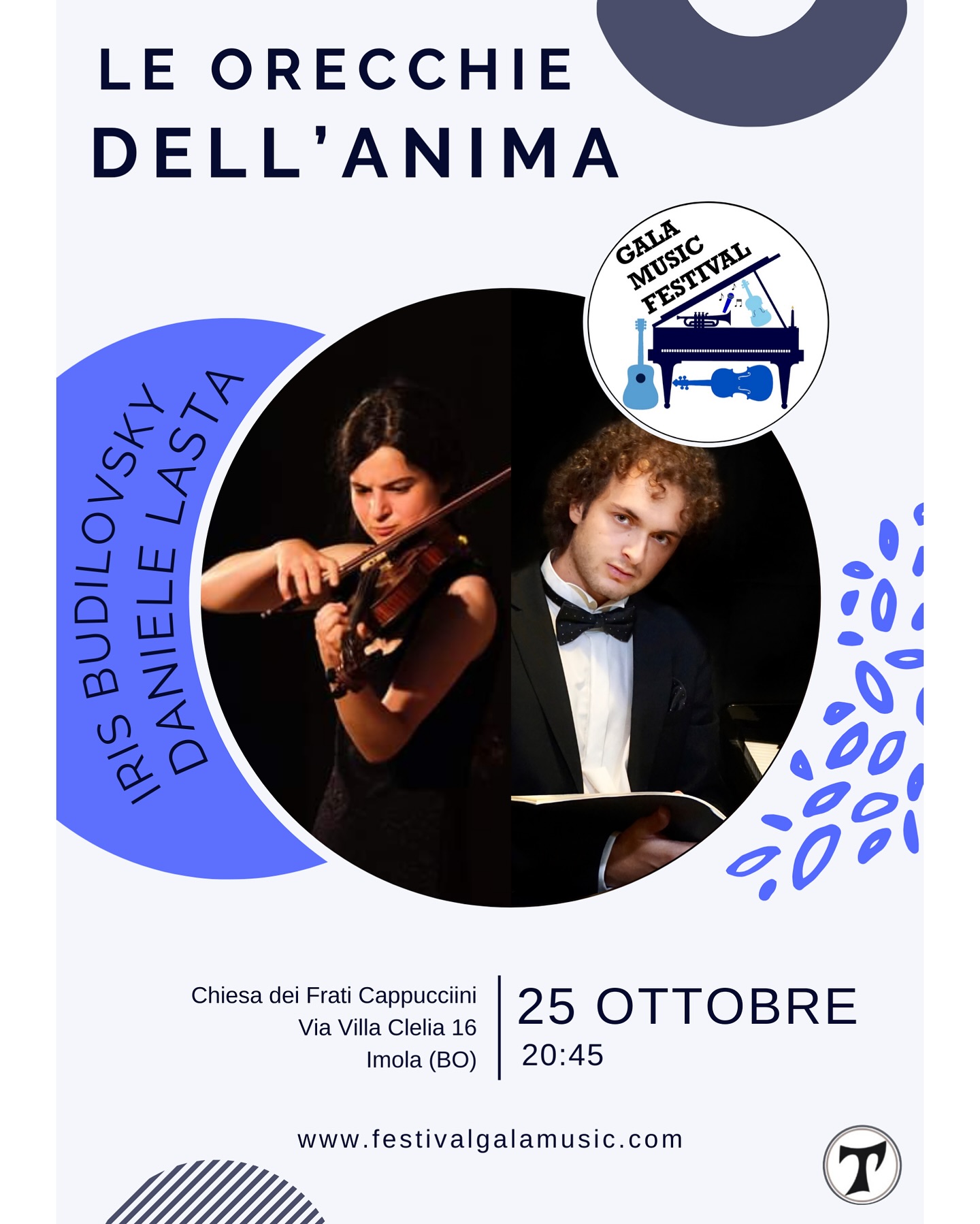 Questo sabato, 25 ottobre alle 20:45 – un nuovo appuntamento con la grande musica classica! 🎻🎹
Una serata di musica da camera che vedrà protagonisti la violinista israeliana Iris Budilovsky e il pianista trentino Daniele Lasta, artista già noto e molto amato dal nostro pubblico.
Un programma di rara intensità e virtuosismo, che attraversa epoche e stili con eleganza e profondità:
𝗕𝗲𝗲𝘁𝗵𝗼𝘃𝗲𝗻 – 𝗦𝗼𝗻𝗮𝘁𝗮 𝗢𝗽. 𝟭𝟮 𝗻. 𝟯 𝗶𝗻 𝗠𝗶 𝗯𝗲𝗺𝗼𝗹𝗹𝗲 𝗺𝗮𝗴𝗴𝗶𝗼𝗿𝗲
𝗧𝗮𝗿𝘁𝗶𝗻𝗶 / 𝗞𝗿𝗲𝗶𝘀𝗹𝗲𝗿 – 𝗗𝗲𝘃𝗶𝗹’𝘀 𝗧𝗿𝗶𝗹𝗹 𝗦𝗼𝗻𝗮𝘁𝗮
𝗦𝗰𝗵𝘂𝗺𝗮𝗻𝗻 – 𝗜𝗻𝘁𝗲𝗿𝗺𝗲𝘇𝘇𝗼 𝗱𝗮𝗹𝗹𝗮 𝗦𝗼𝗻𝗮𝘁𝗮 𝗙.𝗔.𝗘.
𝗥𝗮𝗰𝗵𝗺𝗮𝗻𝗶𝗻𝗼𝘃 – 𝗦𝗲́𝗿𝗲́𝗻𝗮𝗱𝗲
𝗦𝗮𝗶𝗻𝘁-𝗦𝗮ë𝗻𝘀 / 𝗬𝘀𝗮ÿ𝗲 – 𝗖𝗮𝗽𝗿𝗶𝗰𝗲 𝗱’𝗮𝗽𝗿𝗲̀𝘀 𝗹’𝗲́𝘁𝘂𝗱𝗲 𝗲𝗻 𝗳𝗼𝗿𝗺𝗲 𝗱𝗲 𝘃𝗮𝗹𝘀𝗲
𝗥𝗮𝗰𝗵𝗺𝗮𝗻𝗶𝗻𝗼𝗳𝗳 – 𝗠𝗮𝗿𝗴𝗵𝗲𝗿𝗶𝘁𝗲
Un viaggio tra lirismo, virtuosismo e poesia sonora — un evento imperdibile per gli amanti della musica dal vivo!
Ringraziamo il direttore artistico Diego Melfi e Padre Attilio Martelli per l’organizzazione dell’evento.
𝑰𝒏𝒈𝒓𝒆𝒔𝒔𝒐 𝒂𝒅 𝒐𝒇𝒇𝒆𝒓𝒕𝒂 𝒍𝒊𝒃𝒆𝒓𝒂
Imola, vi aspettiamo numerosi!
#galamusicfestival #musica #classica #concerto #imola #violino #pianoforte #duo #beethoven #tartini #kreisler #schumann #rachmaninov #saintsaens #ysaye #arte #cultura #emozioni