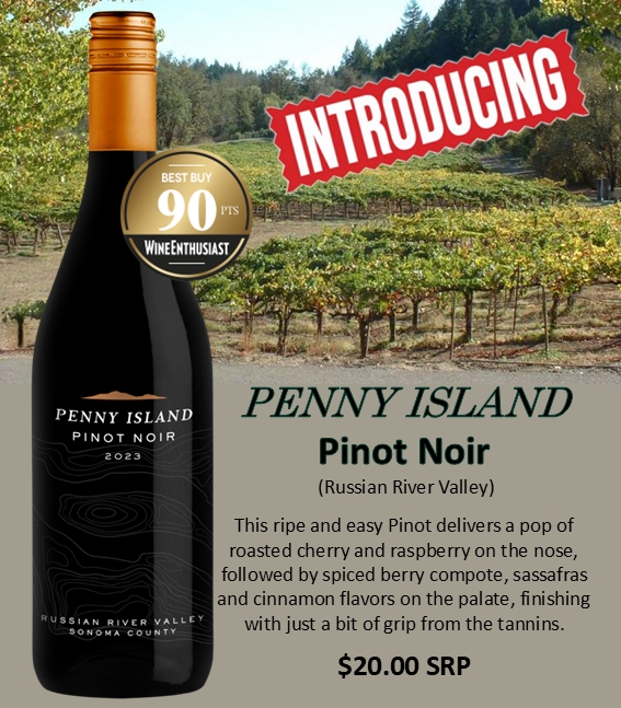 Just touched down in MI!
Excited to share that a special treat just arrived: Penny Island Pinot Noir from the stunning Russian River Valley! 🌊🍷 This gem is not only a delight to the senses but also an amazing value at only $20. Who's ready to savor the flavors of Sonoma County with us?
#PennyIslandPinotNoir #SonomaCounty #WineLovers #wine #RussianRiverValley