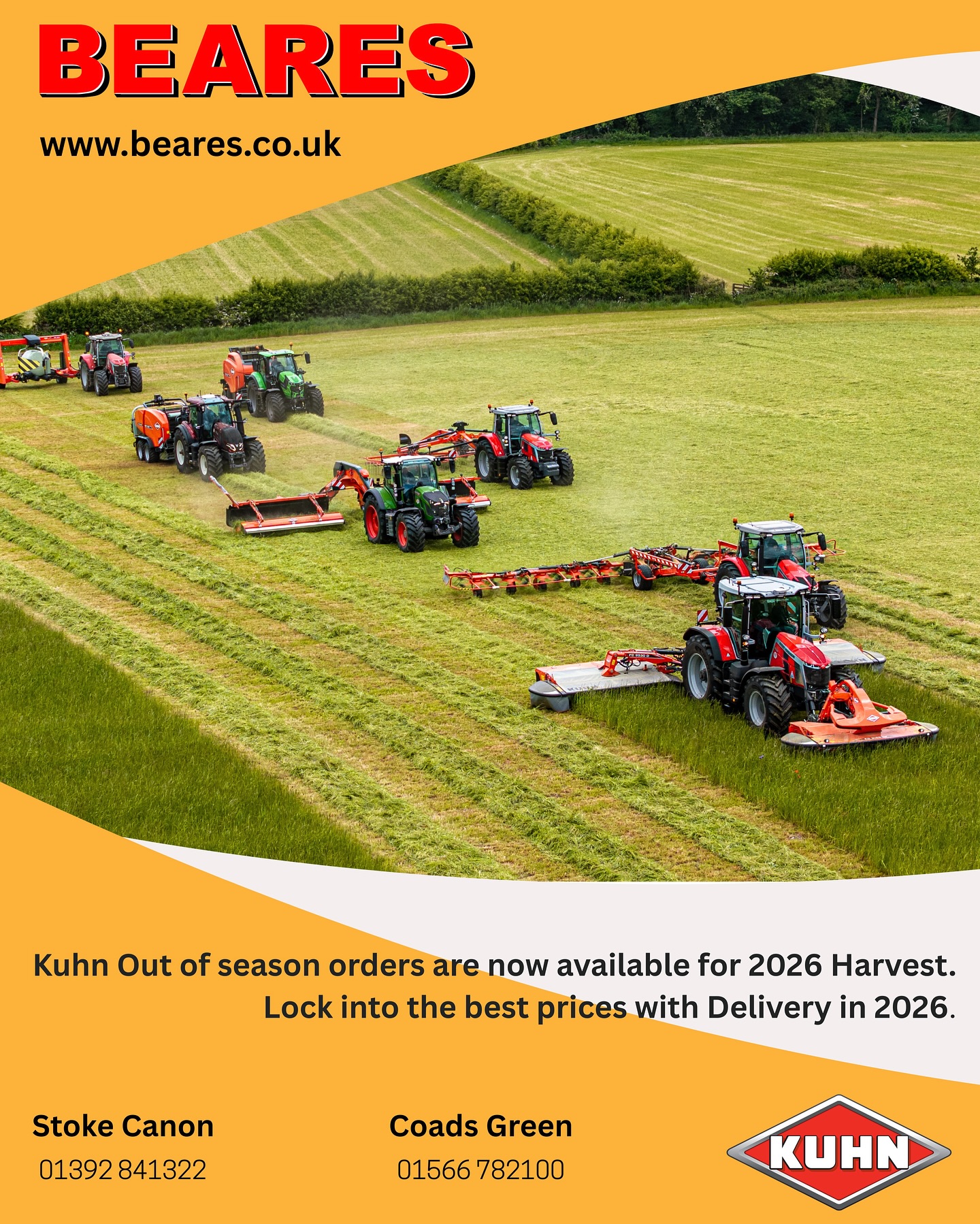 🌅 As this season draws to a close attention moves to next year.
🏭 We are currently planning orders for next years grassland machinery. With out of season deals available from Kuhn, it’s a great time to put an order in the book with delivery and payment early 2026.
☎️ Give your nearest depot a call to find out more !
#Beares #Kuhn #bestrongbekuhn #gofurtherwithyourforage #silage #hay #grass #farm #agri #agriculture