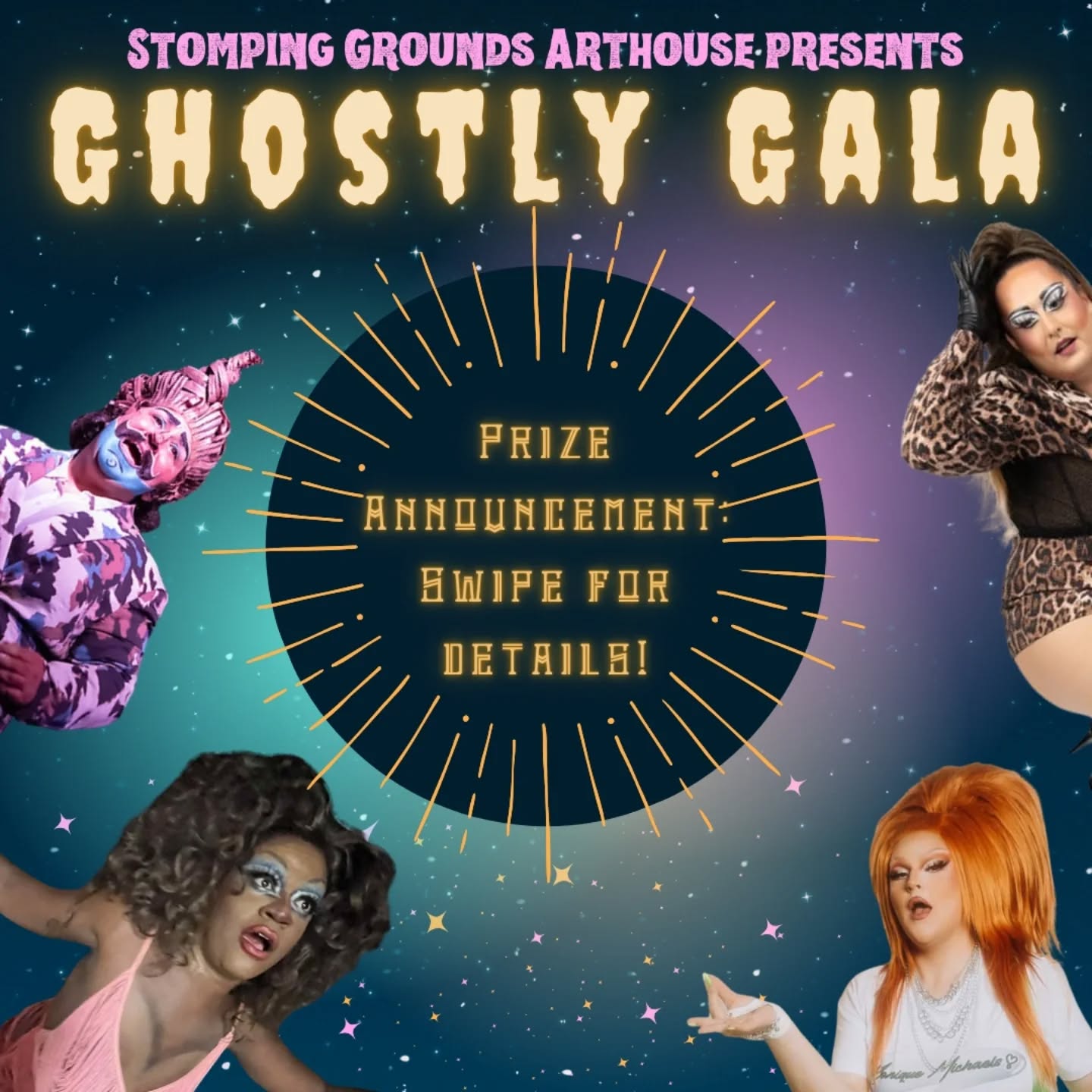 Can you even believe Ghostly Gala is TOMORROW?? We're so ready to see what games @nikki_nihao has up her sleeve. Swipe here to see what prizes are up those sleeves (including a booking & cash prize courtesy of @rogueapostles ) and join us tomorrow at @luckylabradorbrewing Beer Hall to be first to know which of our 4 incredible performers will walk away with the Golden Ghost!
~ 7PM Saturday 10/25, Lucky Lab Beer Hall in NW, no cover ~