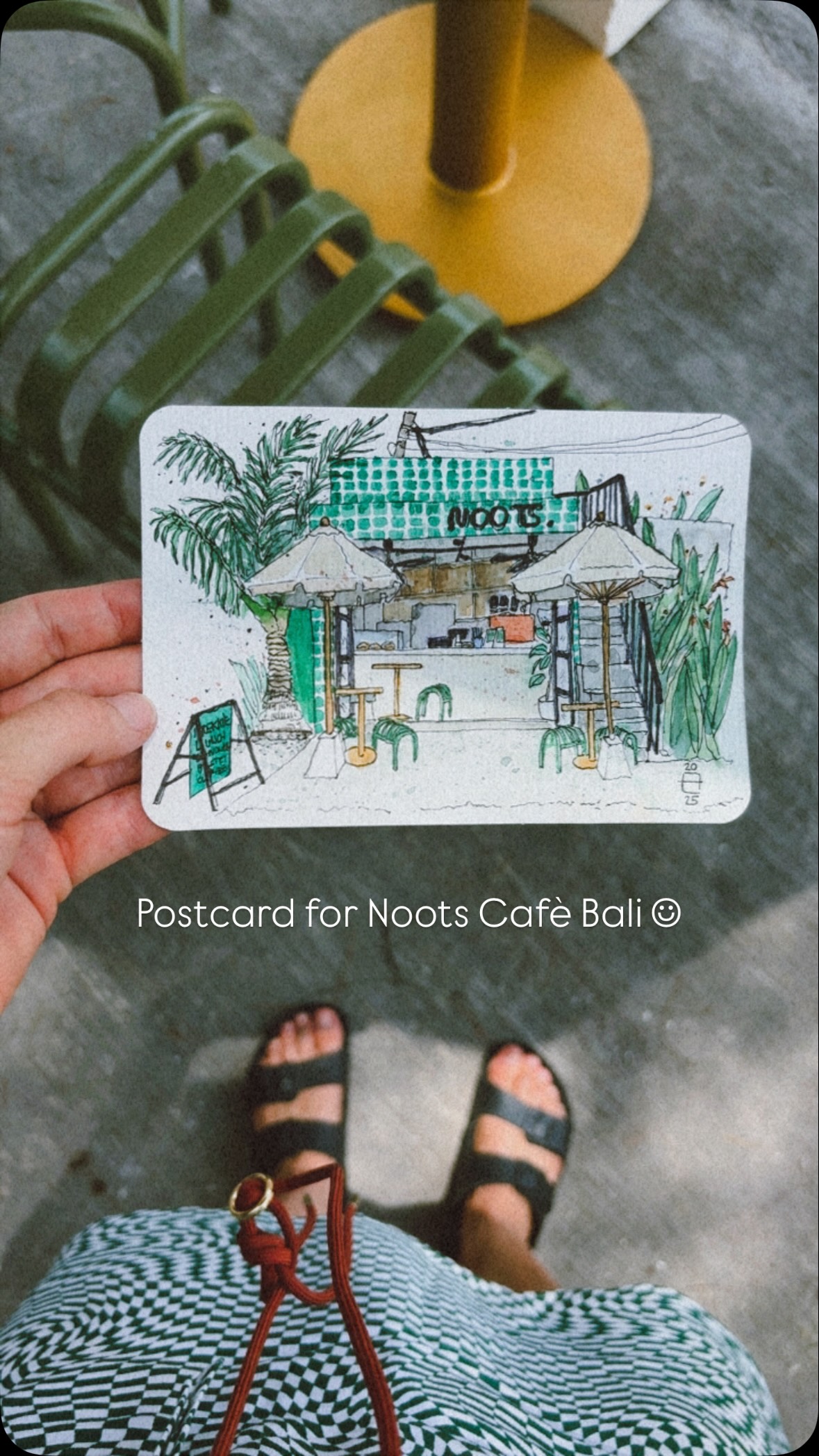 Postcard promo for @noots.cafe today 🌴 ☕️
Comment „Postcard“ 🌟 if you want to collab with me.
#architecturalillustration #urbansketching #sketchtour #bali #canggu #collab #promo