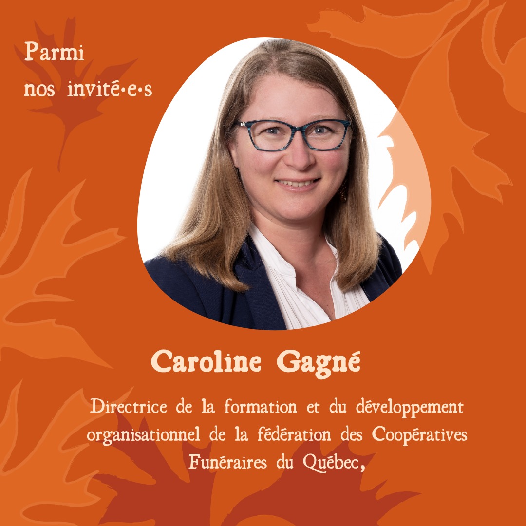 🐛🌱Lors de la table ronde "nouvelles pratiques funéraires" nous nous questionneront : Funéraire alternatif et écologique, rites mortuaires laïques, Coopératives Funéraires...
Quoi de neuf ou de différent pour des cérémonies réussies et des pompes funèbres réinventées ?
En présence de Caroline Gagné, Directrice de la formation et du développement organisationnel de la fédération des Coopératives Funéraires du Québec.
#tableronde #funerairealternatif #festival #alamortalavie #automne #octobre #novembre #occitanie #quebec #cooperativefunéraire