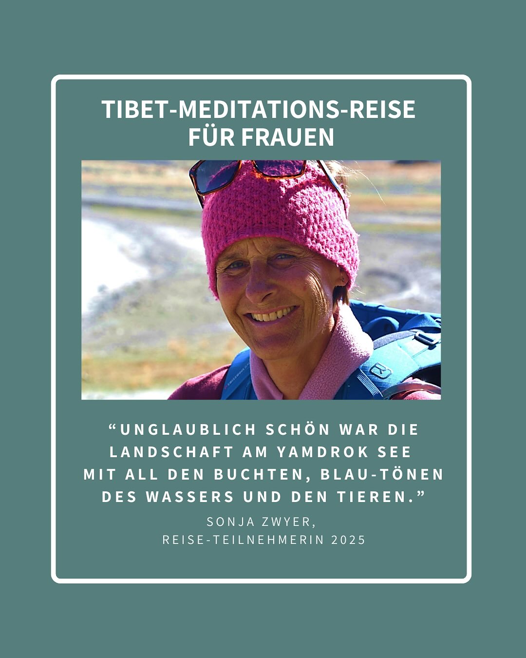 💫HERZENSMOMENTE ERLEBT,
das hat Sonja auf unserer Tibet-Meditations- und Wanderreise.
🤩UNGLAUBLICH SCHÖN,
so waren die tiefblauen Buchten des Yamdrok Sees mit all den Inselchen für sie.
🙏BERÜRHT VON DEN BEGEGNUNGEN MIT MÖNCHEN
war sie - beim Gebetsgesang und als wir eine Segnung erfahren durften, die normalerweise Touristen vorenthalten bleibt.
🚶♀️ANGETAN HABEN ES IHR DIE KORAS IN LHASA:
die Umrundung des Jokhang Tempels und des Potala Palastes gemeinsam mit Tibetern.
🌺EINE OASE DER RUHE,
das erfuhr sie in unserem wunderschönen Hotelgarten in Lhasa und im weitläufigen Park des Sommerpalastes.
💞NICHT MIT EINER SIGHTSEEING TOUR,
sondern auf eine Art und Weise, die das Herz berührt, möchte ich meinen Teilnehmerinnen Tibet zeigen.
So, so schön, warst du dabei, liebe Sonja.
😍MÖCHTEST AUCH DU HERZERWÄRMENDE MOMENTE ERLEBEN IN TIBET?
Dann komme im Mai 2026 mit aufs Dach der Welt. Auf unserer Tibet-Meditationsreise für Frauen besuchen wir heilige Kulturstätten, wandern in unberührter Natur und tauchen in der Meditation ein in Stille.
💌P.S.: ONLINE-INFO-ANLASS AM 5. NOVEMBER 2025 UM 19 UHR.
Jetzt anmelden via DM oder via Tibetreise-Link in der Bio.
Ich freue mich von Herzen auf dich!❣️
🪷WELCHE REISEN HABEN DEIN HERZ ERWÄRMT?
Ich bin gespannt auf deine Erfahrungen in den Kommentaren.
#himalaya
#tibet
#tibettravel
#kulturreise
#frauenpower❤️
#herzkraft
#frauenreisen
#meditationsreise
#achtsamkeitsreise
#wanderreise
HIMALAYA
TIBET
WANDERN
MEDITATION
MEDITATIONSREISE
ACHTSAMKEITSREISE
SPIRITUELLE REISE
WANDERREISE
FRAUENREISE
FRAUENPOWER
YOGAREISE
KULTURREISE
NATURVERBUNDEN
KRAFTORTE
HEZRKRAFT
ACHTSAMKEIT
BUDDHISMUS
STILLE
ZEIT FÜR DICH
