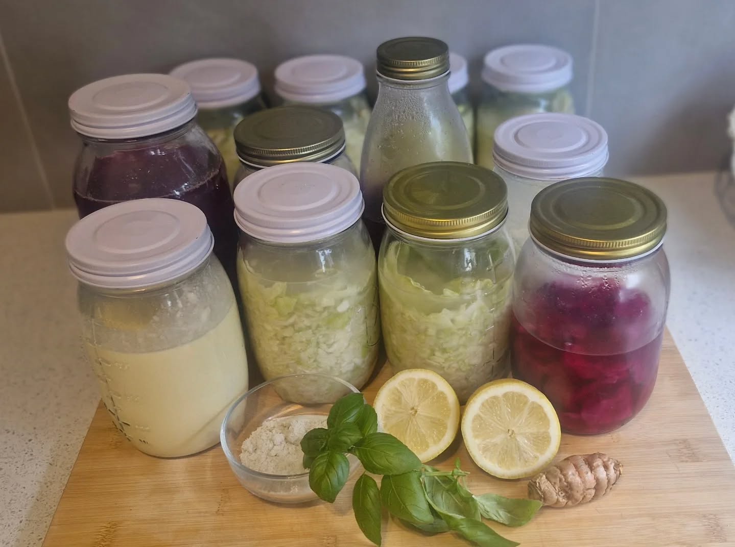 🌿 The Magic of Ferments 🌿
These humble jars might look simple, but they’re alive with transformation. Inside them, nature is doing what she does best turning raw ingredients into gut-healing powerhouses.
When we ferment, we’re inviting beneficial bacteria to work for us, breaking down anti-nutrients, enhancing vitamins, and creating enzymes that make food more digestible. It’s one of the oldest, most natural ways to preserve food and restore health.
✨ Sauerkraut to rebuild stomach acid
✨ Beet kvass to cleanse and energise
✨ Kefir to balance the microbiome
✨ Fermented veggies to support detox pathways
Ferments aren’t just “healthy” they’re a living link between us and the microbial world that sustains life.
If you’re on GAPS or any healing journey, a spoonful or sip of something fermented each day can make all the difference. Start small, go slow, and listen to your body healing begins with nourishment, not restriction.
💛 What’s your favourite ferment right now?
Tell me below, or which one you’d love to try first.
#FermentedFoods #GutHealing #GAPSDiet #NourishedWithLove #FunctionalNutrition #Fermentation #Kefir #Sauerkraut #BeetKvass #HealingFoods #MicrobiomeHealth #NaturalHealing #GAPSPractitioner