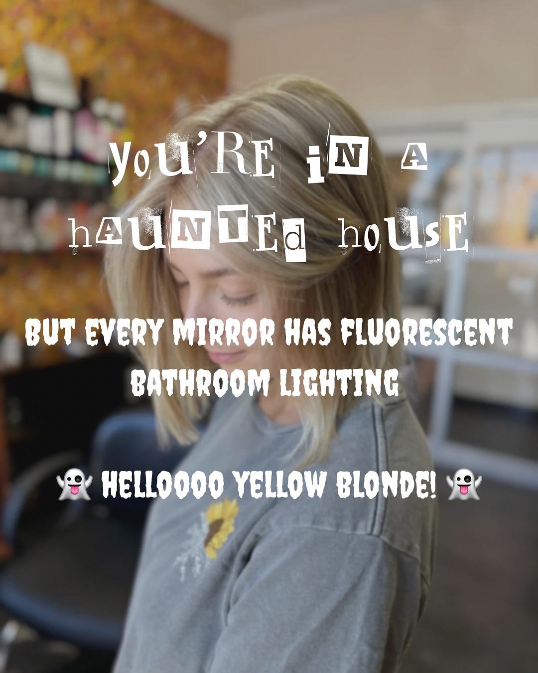 A clients haunted house! 😱
What are some of your worst nightmares in a salon?? Drop them below so we all won’t be able to sleep at night 👇🏼
#hauntedhouse #vistahairsalon #escondidohairsalon #escondidohairstylist