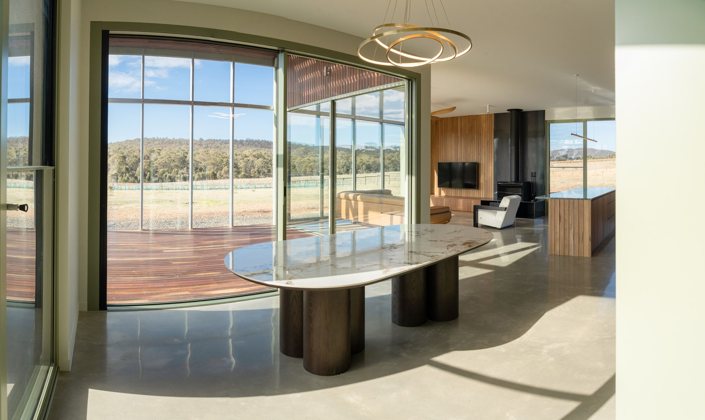 At Lady's Pass, the living area sits as the hub of the home, connecting lounge, dining, and kitchen within one open space.
.
.
.
.
.
.
#buildtrend #buildtrendhomes #masterbuilder #sustainablebuilding #victorianbuilder #macedonranges #macedonrangesbuilder #australianarchitecture #architecturevictoria #ladyspass #interiorarchitecture