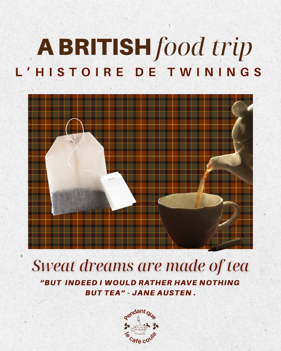 🇬🇧 𝐀 𝐁𝐑𝐈𝐓𝐈𝐒𝐇 𝐅𝐎𝐎𝐃 𝐓𝐑𝐈𝐏
🍂 Cet automne, direction le Royaume-Uni, pour une nouvelle série de podcasts
autour de la gastronomie britannique !
📍Deuxième étape, l'Afternoon tea, mais pas n'importe lequel, un thé royal... celui de chez Twining ! ☕️ 🫖
🎙️ N'hésitez pas à écouter l'épisode de mon podcast sur les rituels du thé, disponible sur toutes les plateformes d'écoutes !
☕️ Le temps d’un café, infusez-vous de culture culinaire !
#cookingathome #kitchen #bakery #tea #podcast #teatime #afternoontea #coffeecoffeecoffee #twinings #twiningstea #scones #england #uk #teapot 🇬🇧