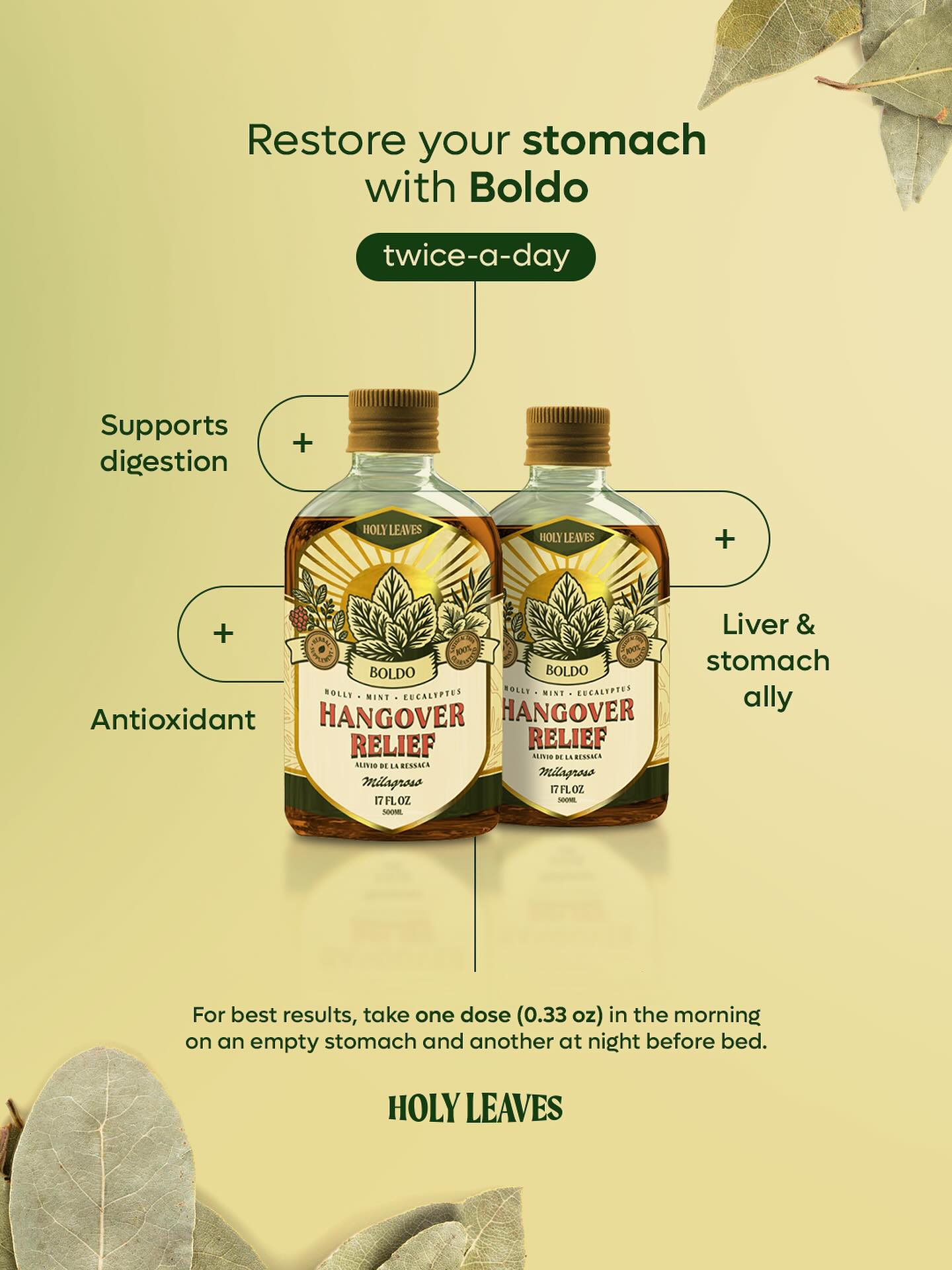 Most people wait until discomfort strikes to care for their stomach. Wise people act before it happens. Holy Leaves Boldo is your natural ally — supporting digestion, restoring balance, and helping your stomach feel light again.
Take it twice a day. Feel the difference.
#DigestiveHealth #StomachRelief #GutHealthSupport #HealthyDigestion #DigestiveSupport