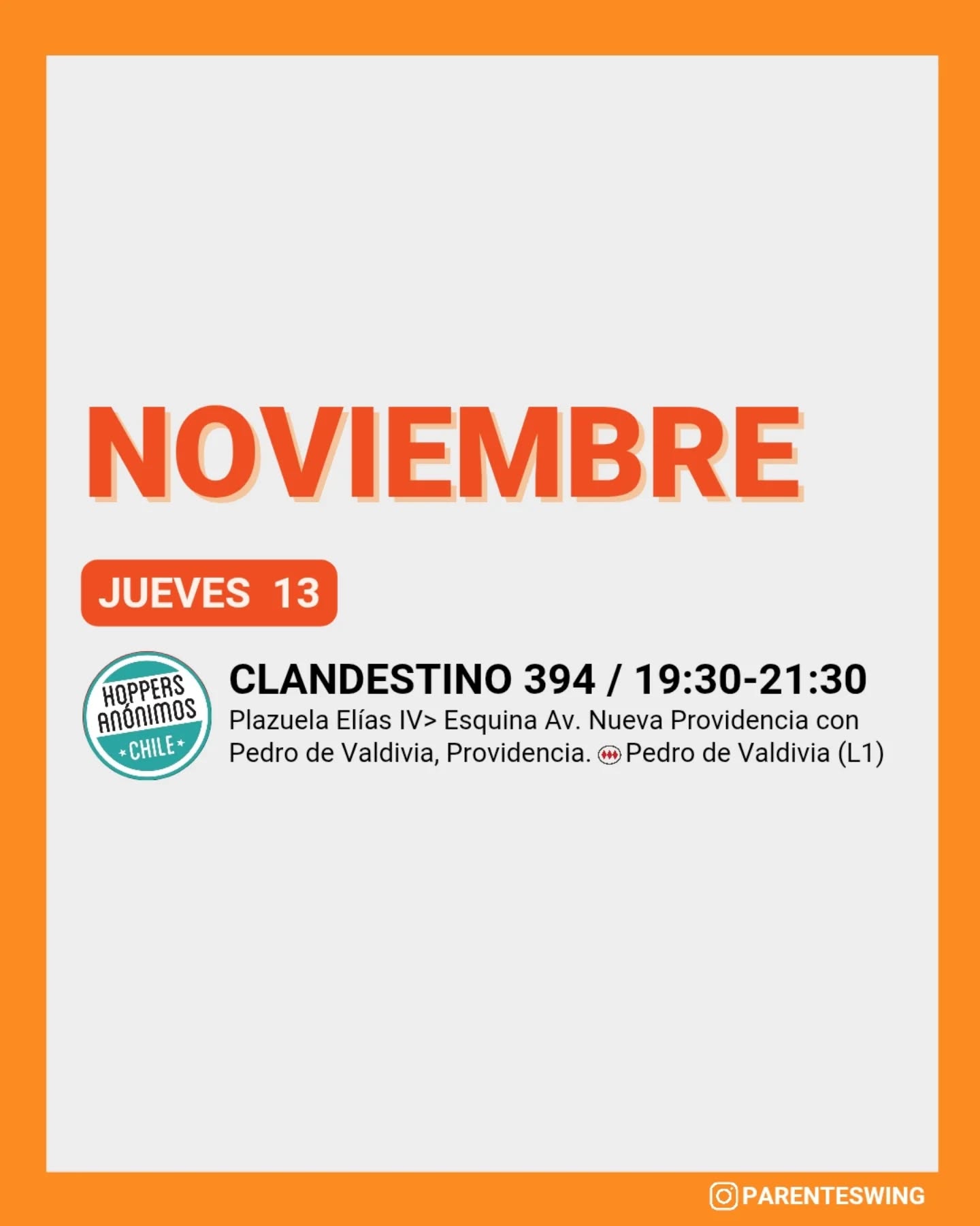 ✨Todos los eventos son gratuitos y abiertos a todo público, a menos que se indique valor de entrada 💸
‼️Cualquier modificación o nuevo evento en los comentarios👇🏻 y/o por historias 👆🏻
🤔 Qué es una Jam, Clandestino o Baile Social?
Una instancia donde fanáticos de los bailes swing (Lindy hop, Balboa, Shag, Solo jazz) se reunen a compartir, hacer comunidad y a la vez, practicar.
❌ Las actividades publicadas NO son instancias de clases para aprender a bailar, a menos que se indique “Taller” o “Clase Abierta”.
👀 Quieres aprender a bailar?
En nuestra historia destacada “CLASES” está toda la información y formularios de inscripción a los cursos del mes de las escuelas de bailes swing ✨
Nos vemos en la pista! 💃🏻🕺🏻🔥
#danzachile #lindyhopchile #swingchile #bailechile #eventoschile #danzasantiago #santiagodechile #panoramasgratis #swingdancechile #swingdancingchile #lindyhopperschile #panoramasgratis #panoramagratis #santiago