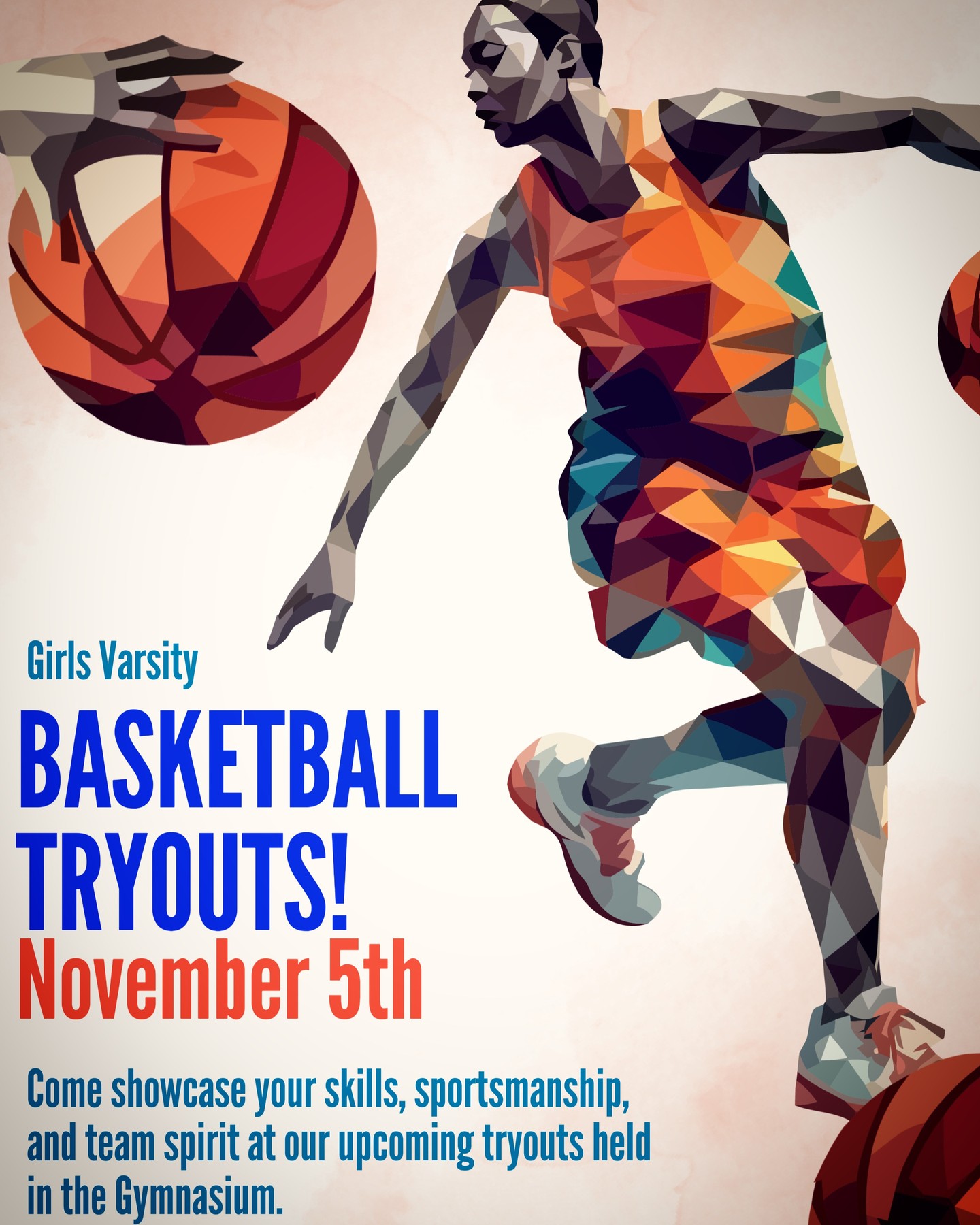 Girls Varsity Tryouts November 5th Afterschool in the gym.
You miss 100% of the shots you don't take!
#basketballtraining
