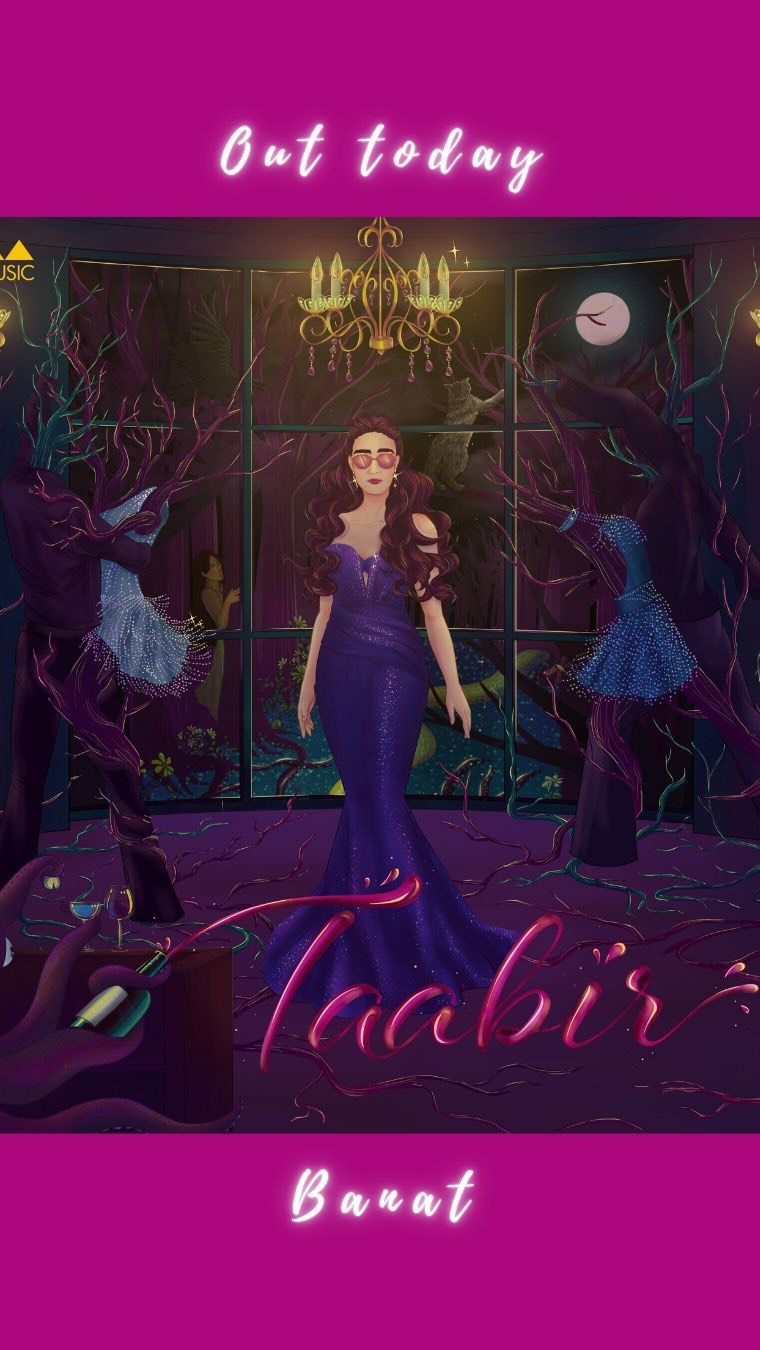 Singer/songwriter Banat puts out Taabir, a song about a whimsical dream she got one time, where she was in a ballroom, all dressed up for something in a tight dress. And because that dress was so tight, she could not dance at all.
Artwork and Video by Drishali Motwani
Produced and Mixed by Vishal J. Singh at Pargot Studios
Mastered by Tom Geldschläger at Fountainhead Q.
Bass: Yash Rohra
Drums: Siddhi Shah
#indie #indianindie #singersongwriters