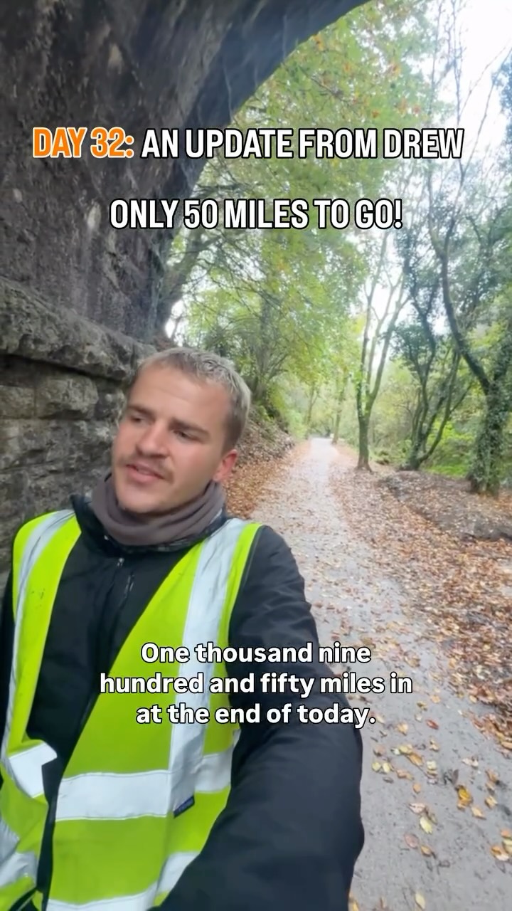 Day 32. One day to go. 🧡
After 31 days, 1,950 miles, and more highs and lows than words can describe — @drewjonkmans has just 50 miles left until he completes Project Endure.
An unbelievable thank you to every sponsor who’s supported this challenge from day one, to the team @championsmithcreative & @street_sophie who’ve travelled across the country with him keeping the wheels turning (and the legs moving!), and to every single person who’s donated, shared, or cheered along the way. You’ve all been part of this.
Let’s make these final miles count — hit the link in bio to donate and help raise as much as possible for @bigmoose.charity and @becomingxfoundation. 🧡
#CharityChallenge #UltraRunning