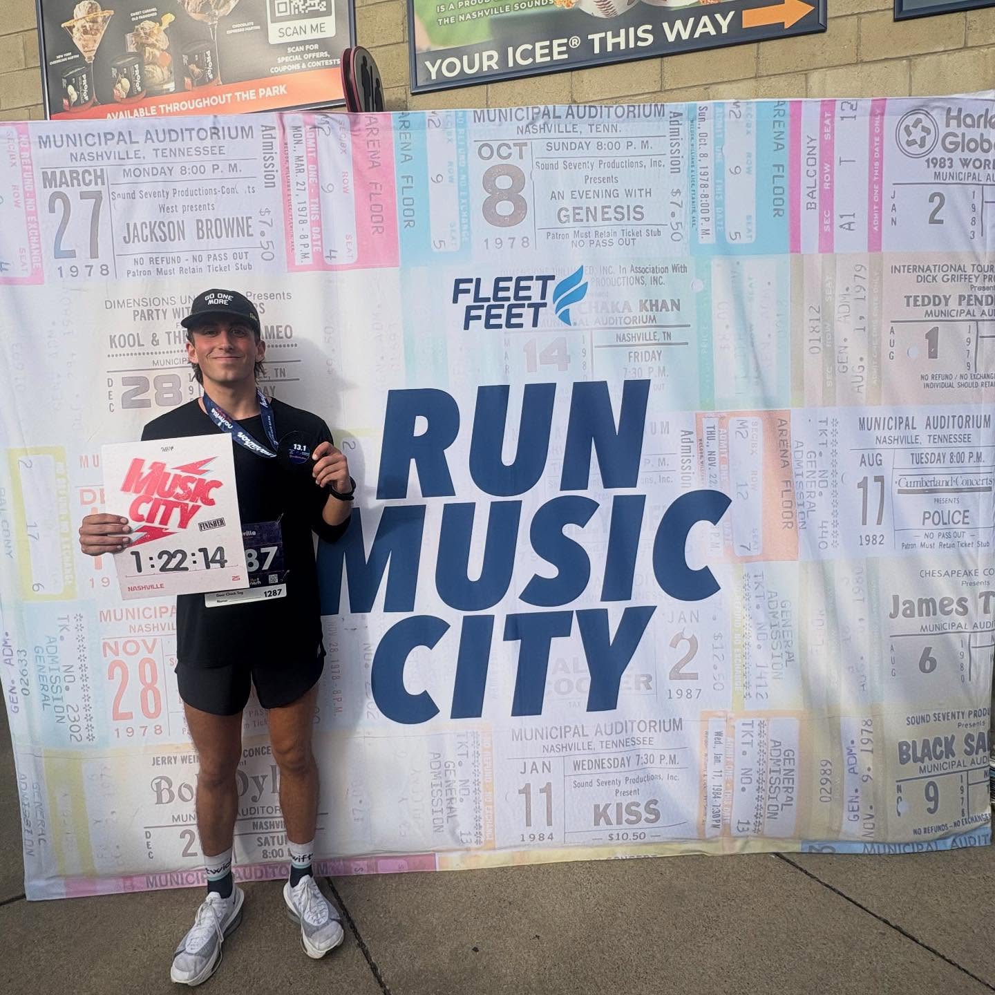 Super proud of @cade.clayton for completing his first half marathon. He trained super hard and absolutely killed it! And his buddy James encouraged him and cheered him on (and ran his own great race!).