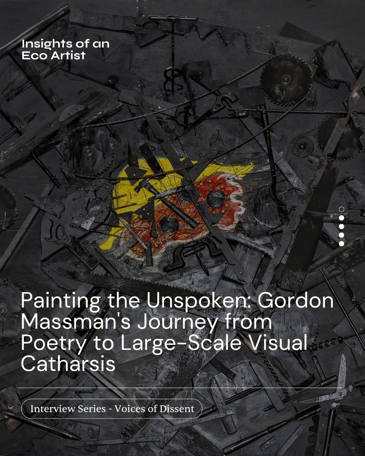 Dear community,
Visual artist and former poet Gordon Massman traverses the raw landscapes of human consciousness through his explosive paintings that transform personal catastrophe into universal catharsis. His monumental canvases serve as battlegrounds where existential terror meets triumphant resilience.
Read the full interview on our website 🌱
All images courtesy of @gordon.massman